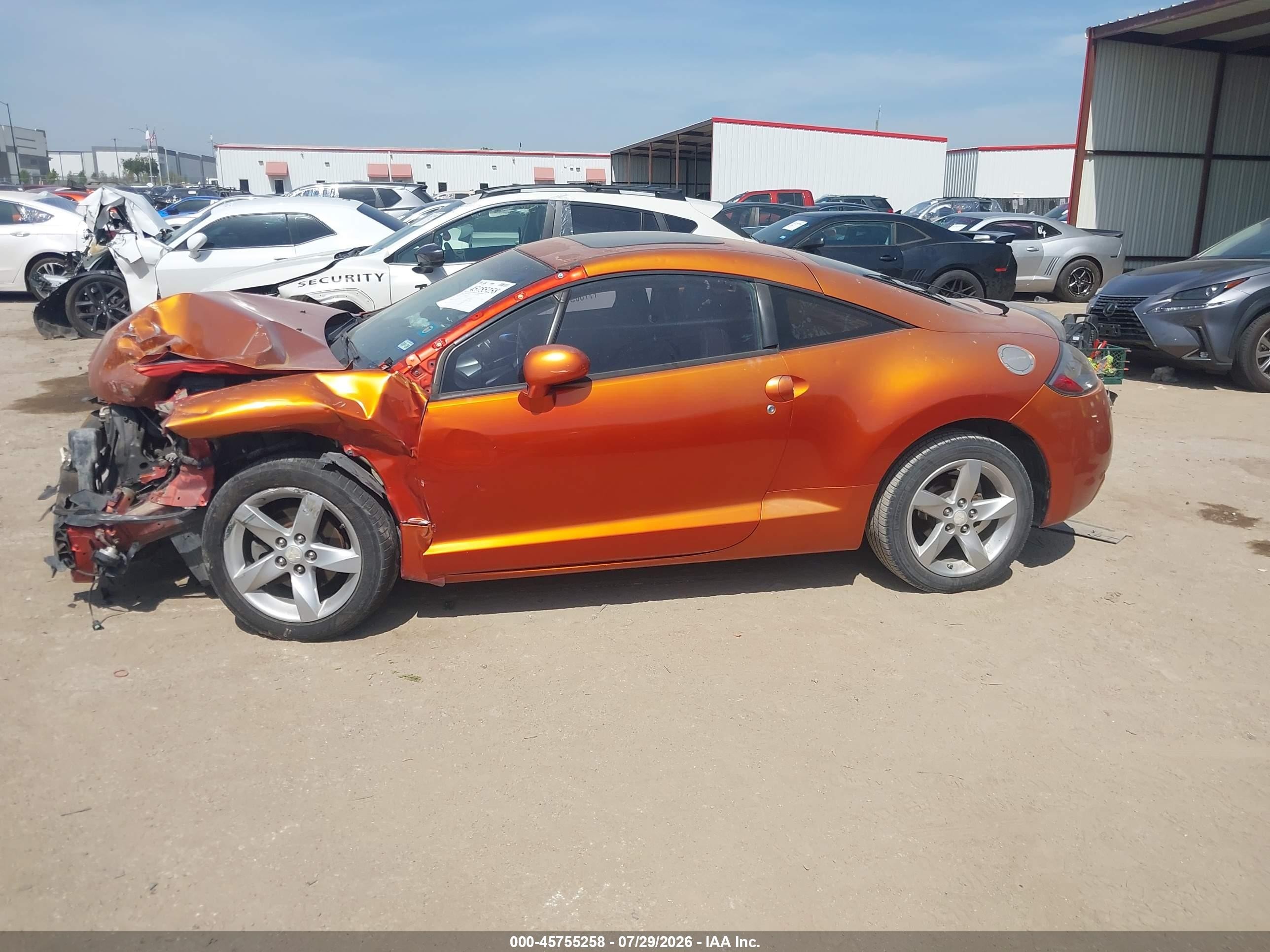 2008 Mitsubishi Eclipse Gs Orange vin: 4A3AK24F78E037714