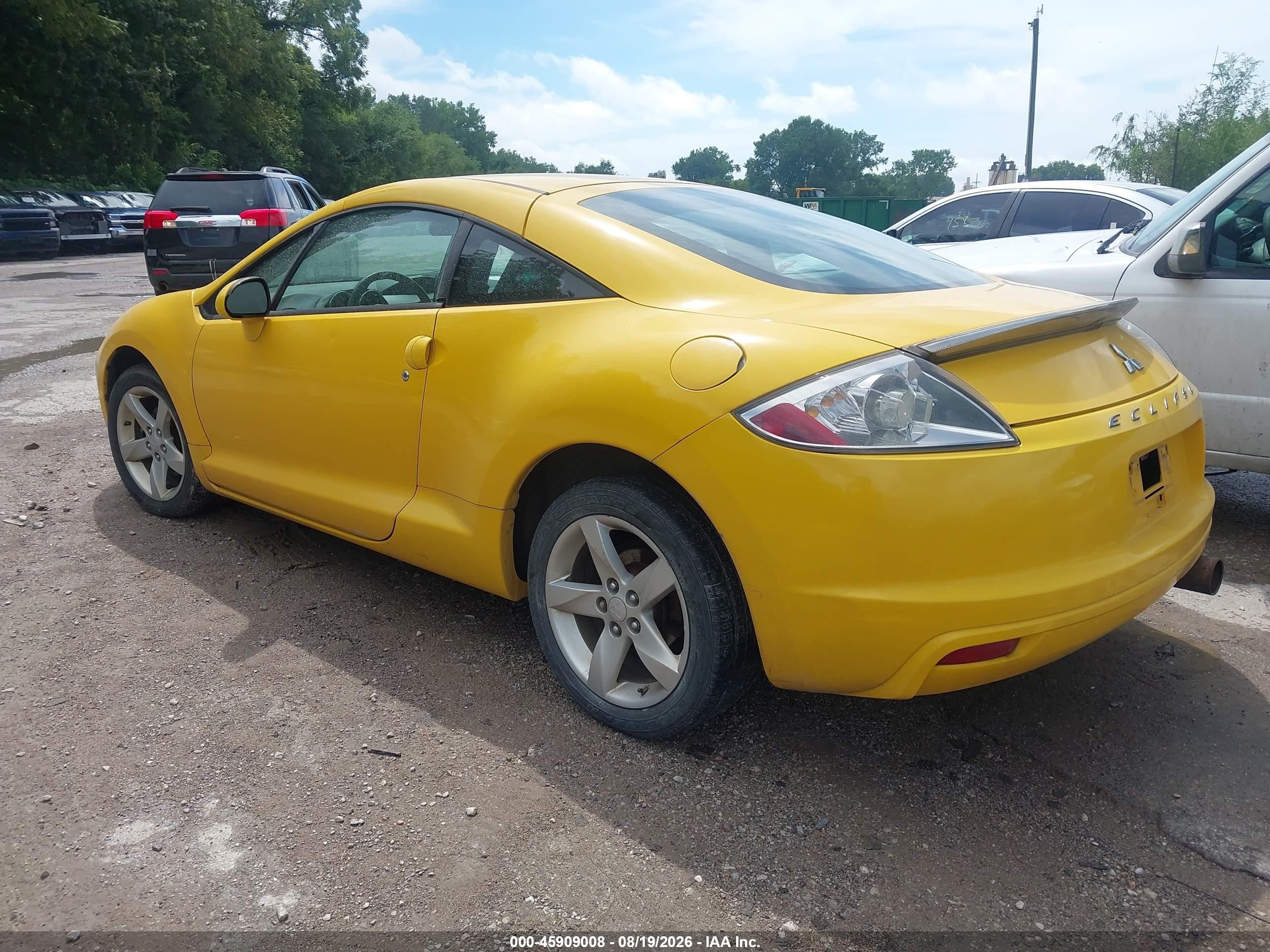 2009 Mitsubishi Eclipse Gs Желтый vin: 4A3AK24F89E020986