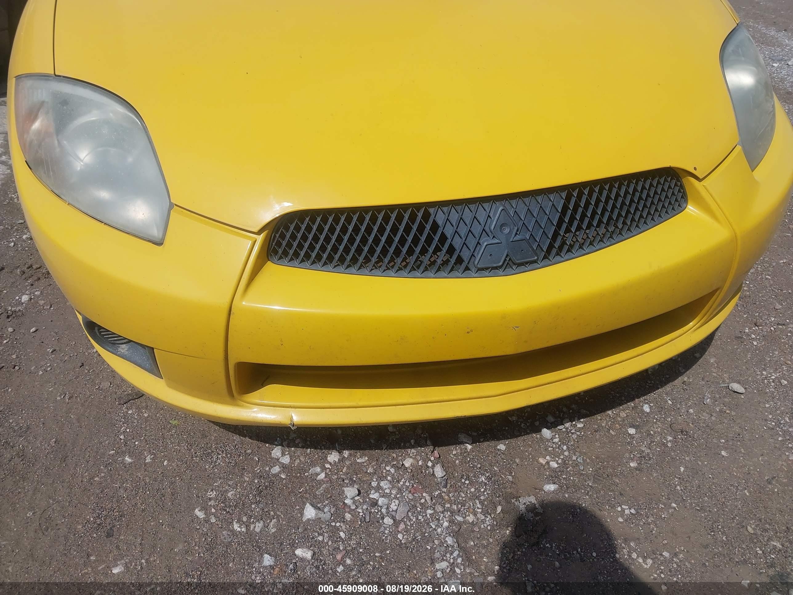 2009 Mitsubishi Eclipse Gs Желтый vin: 4A3AK24F89E020986