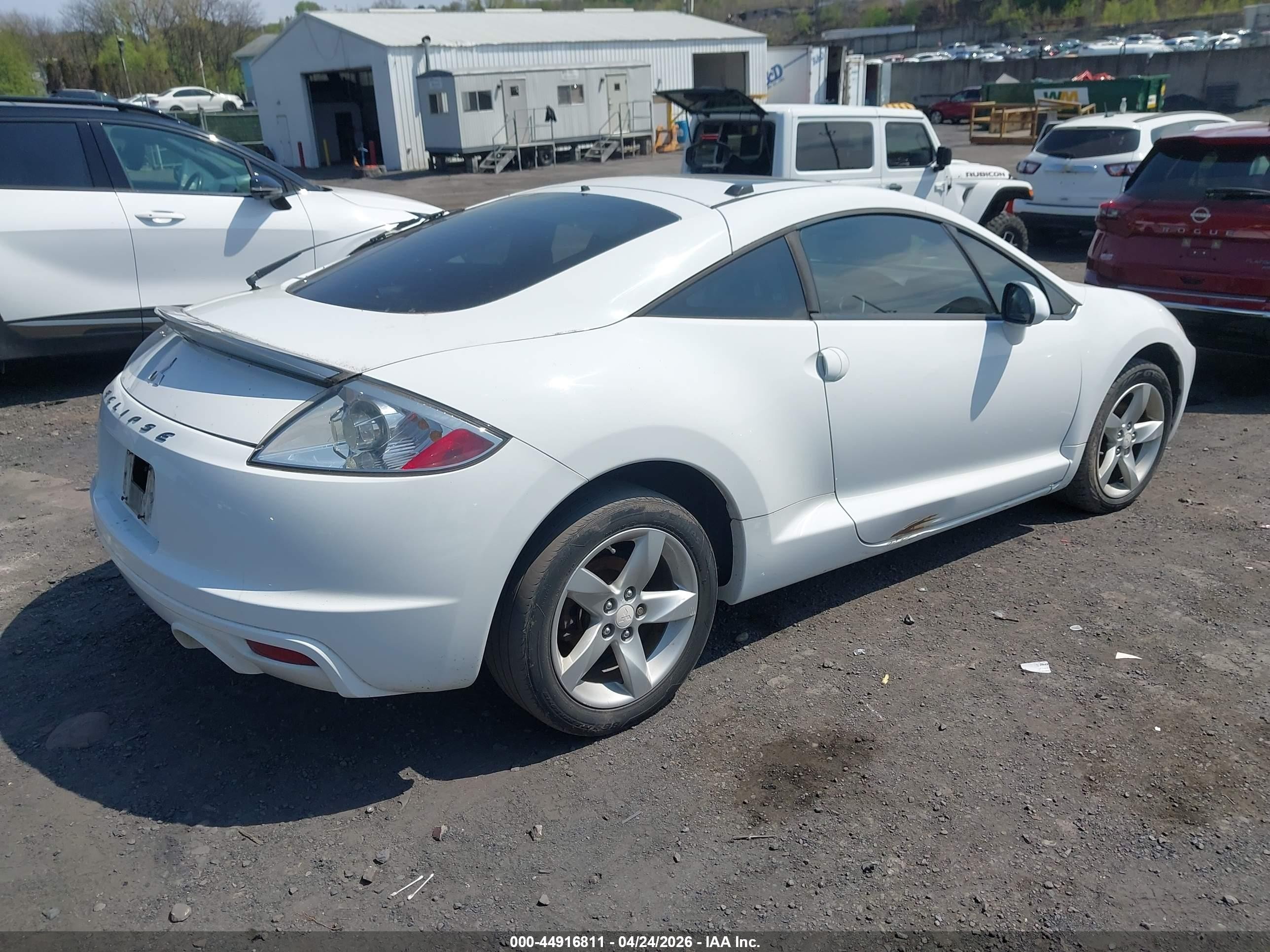 2009 Mitsubishi Eclipse Gs White vin: 4A3AK24F89E040641