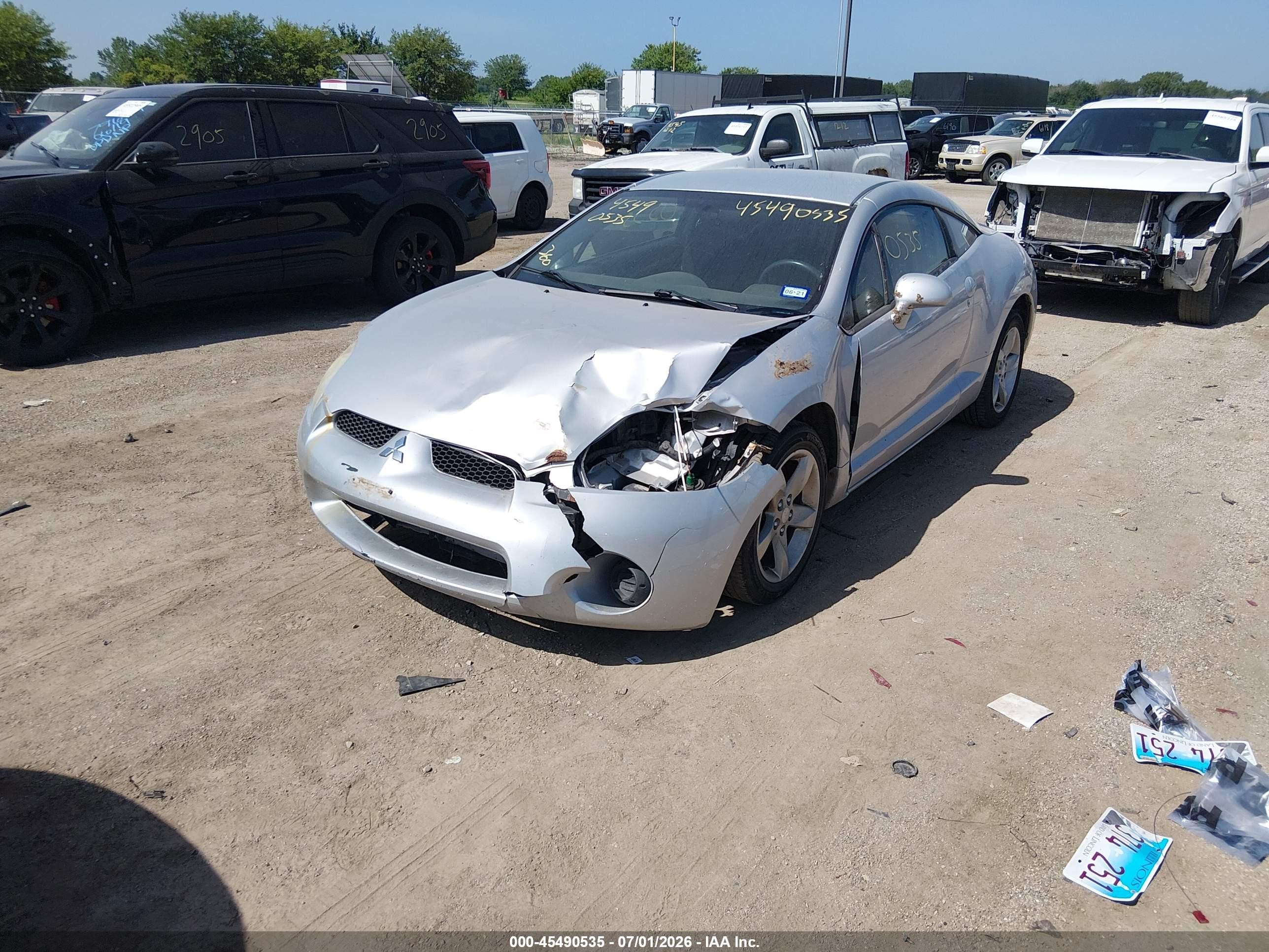 2008 Mitsubishi Eclipse Gs Silver vin: 4A3AK24FX8E041708