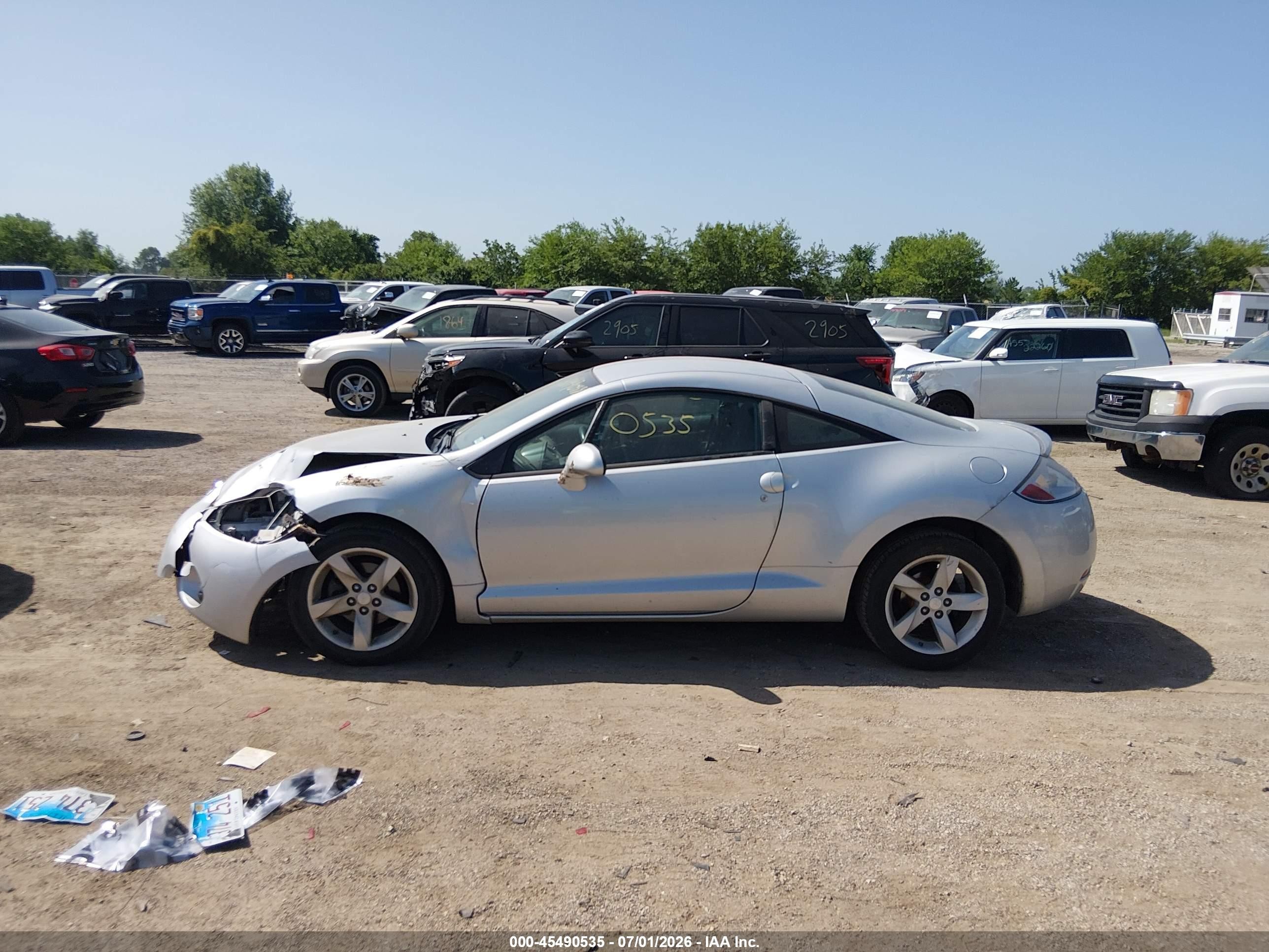 2008 Mitsubishi Eclipse Gs Silver vin: 4A3AK24FX8E041708