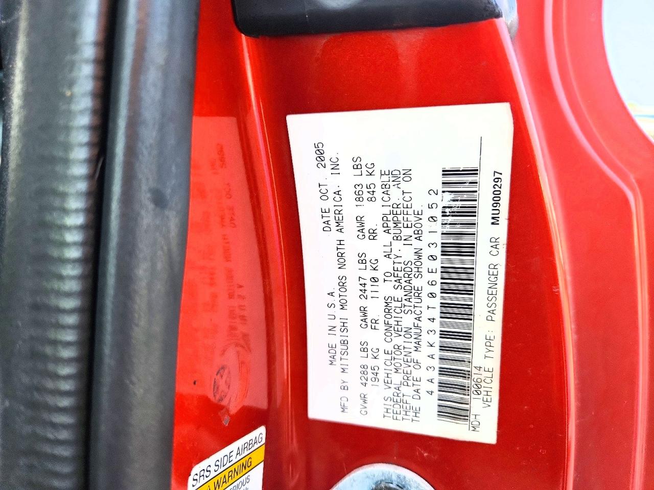 2006 Mitsubishi Eclipse Gt Orange vin: 4A3AK34T06E031052
