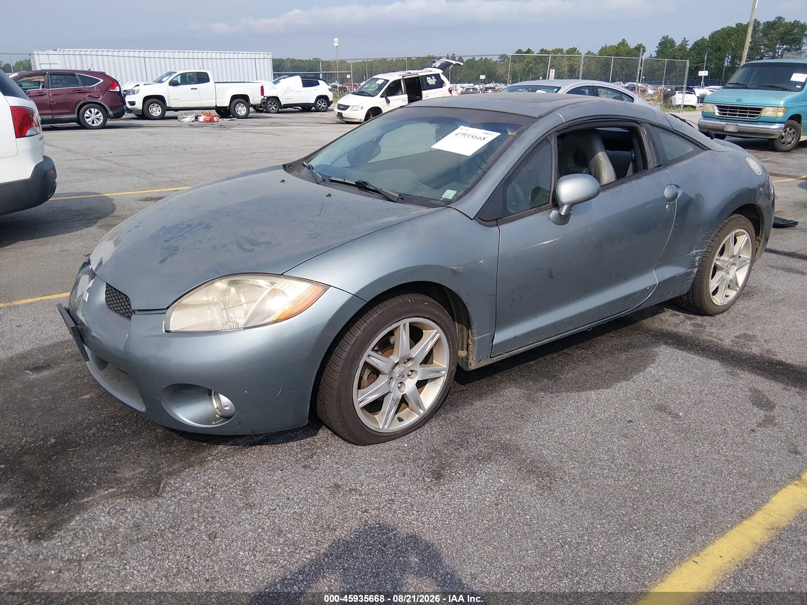 2007 Mitsubishi Eclipse Gt Gray vin: 4A3AK34T07E005102