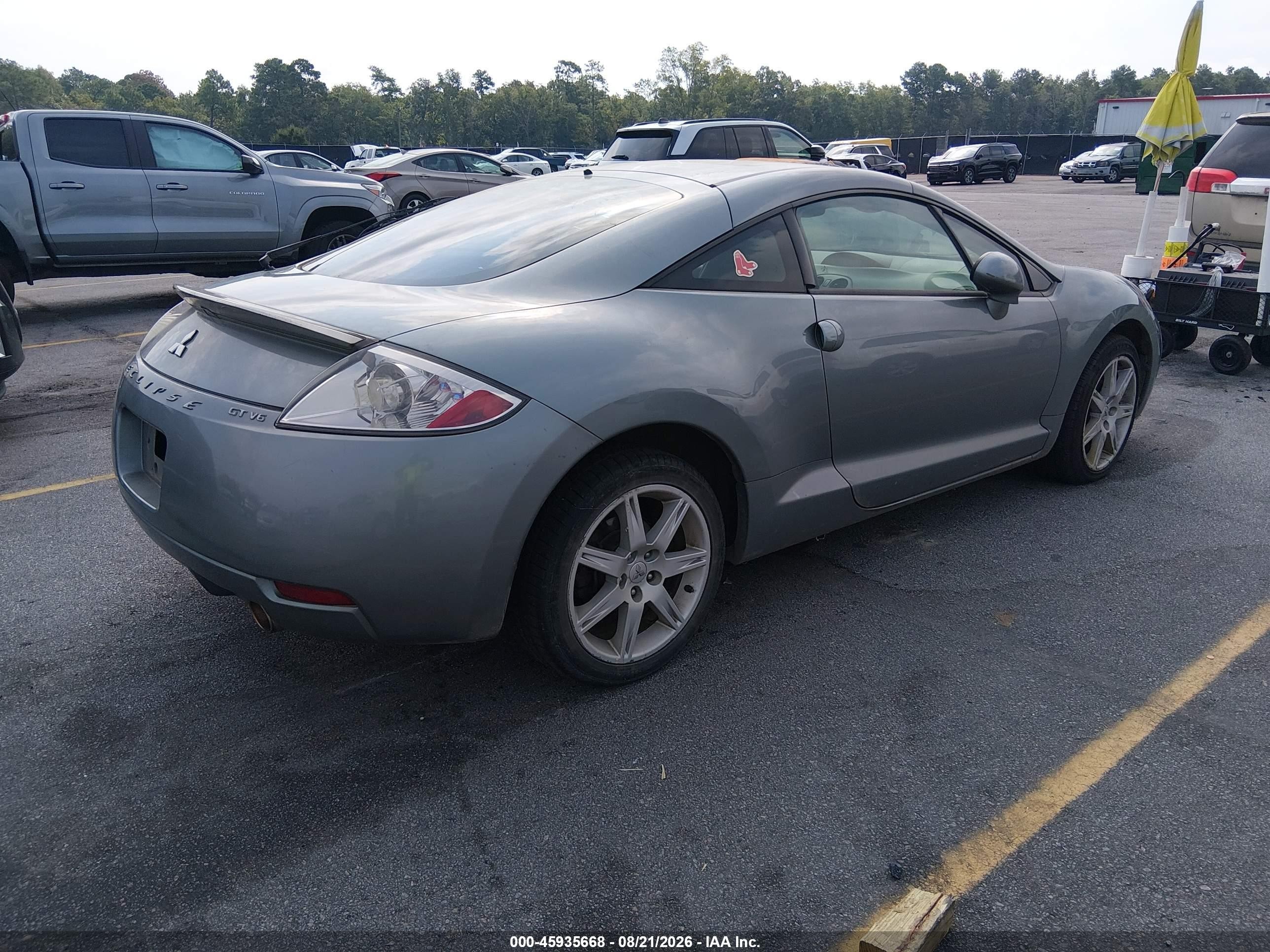 2007 Mitsubishi Eclipse Gt Gray vin: 4A3AK34T07E005102