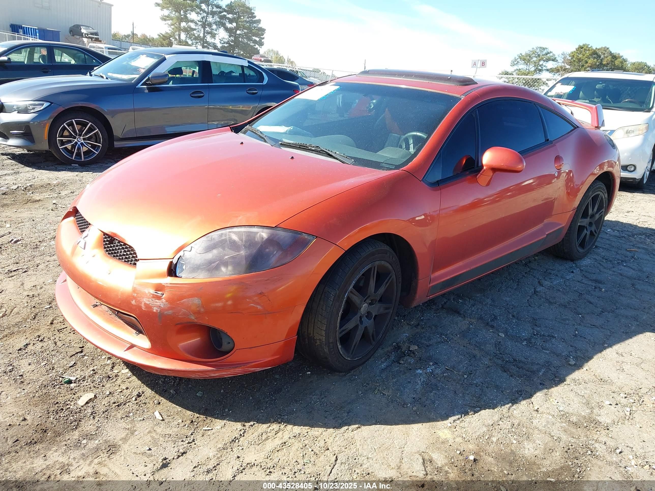 2008 Mitsubishi Eclipse Gs/se Оранжевый vin: 4A3AK64F48E034079