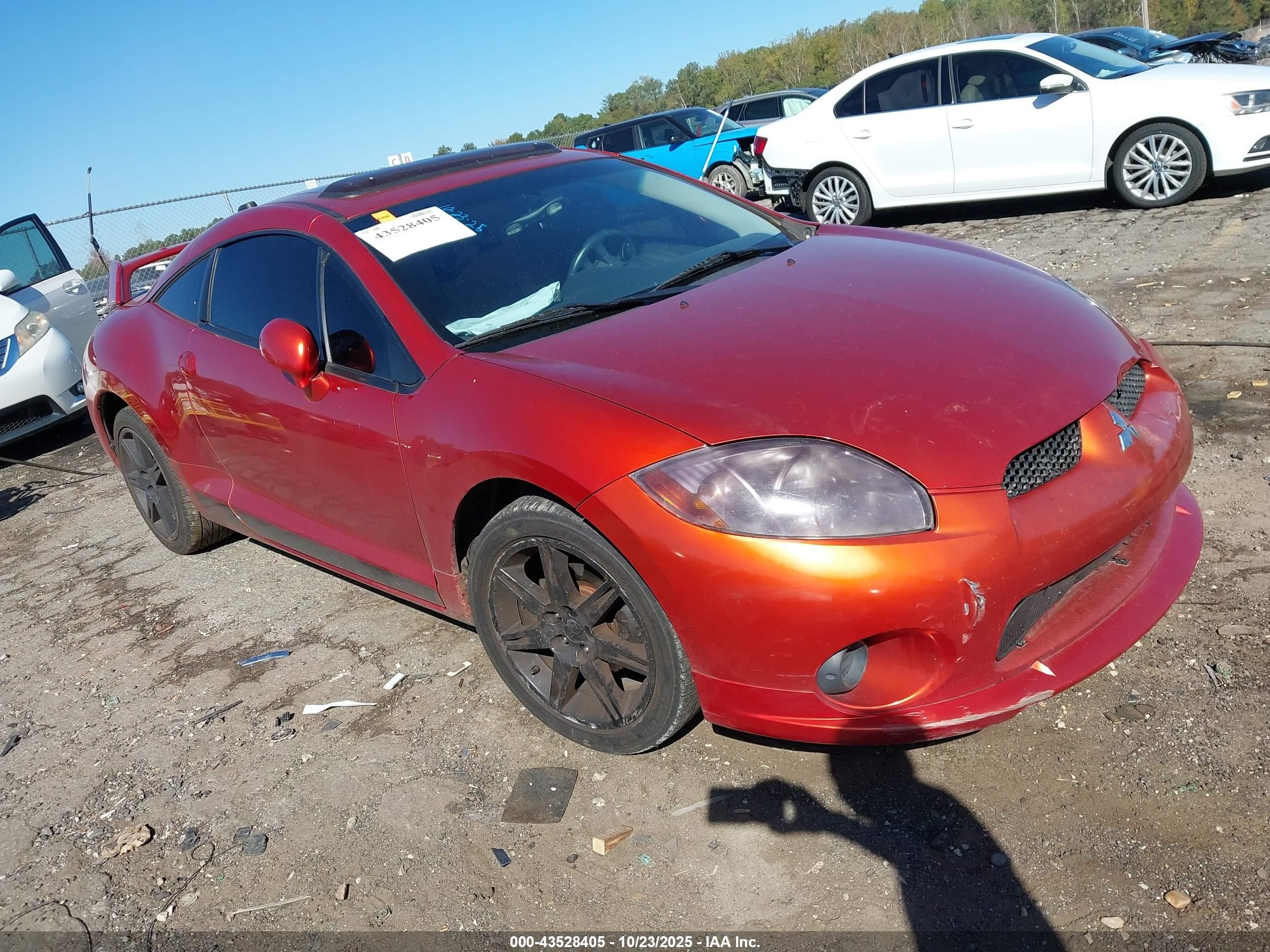 2008 Mitsubishi Eclipse Gs/se Orange vin: 4A3AK64F48E034079