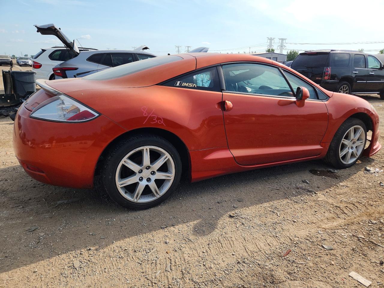 2007 Mitsubishi Eclipse Es Оранжевый vin: 4A3AK64F97E070381