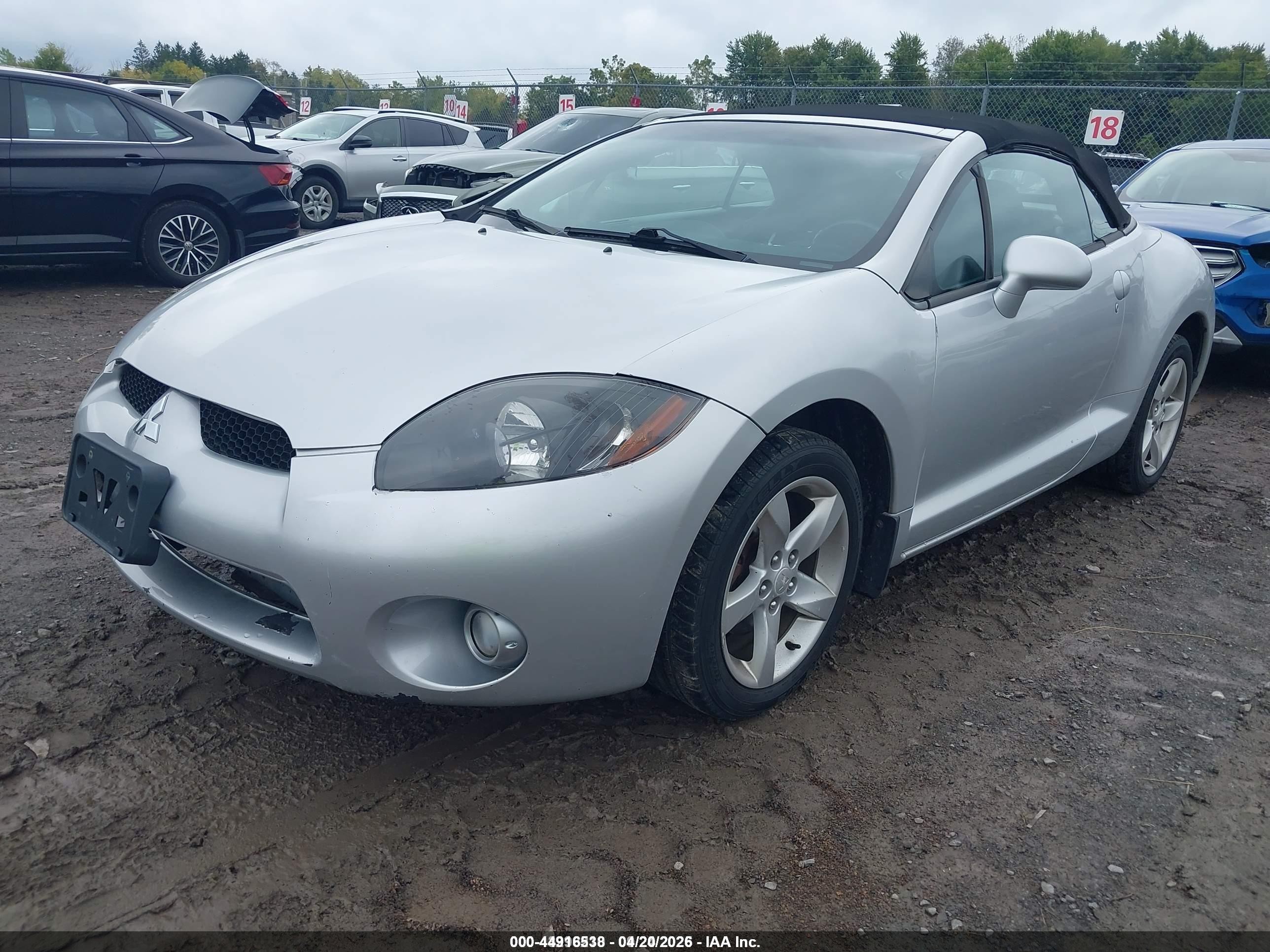 2008 Mitsubishi Eclipse Spyder Gs Серебряный vin: 4A3AL25F08E003075