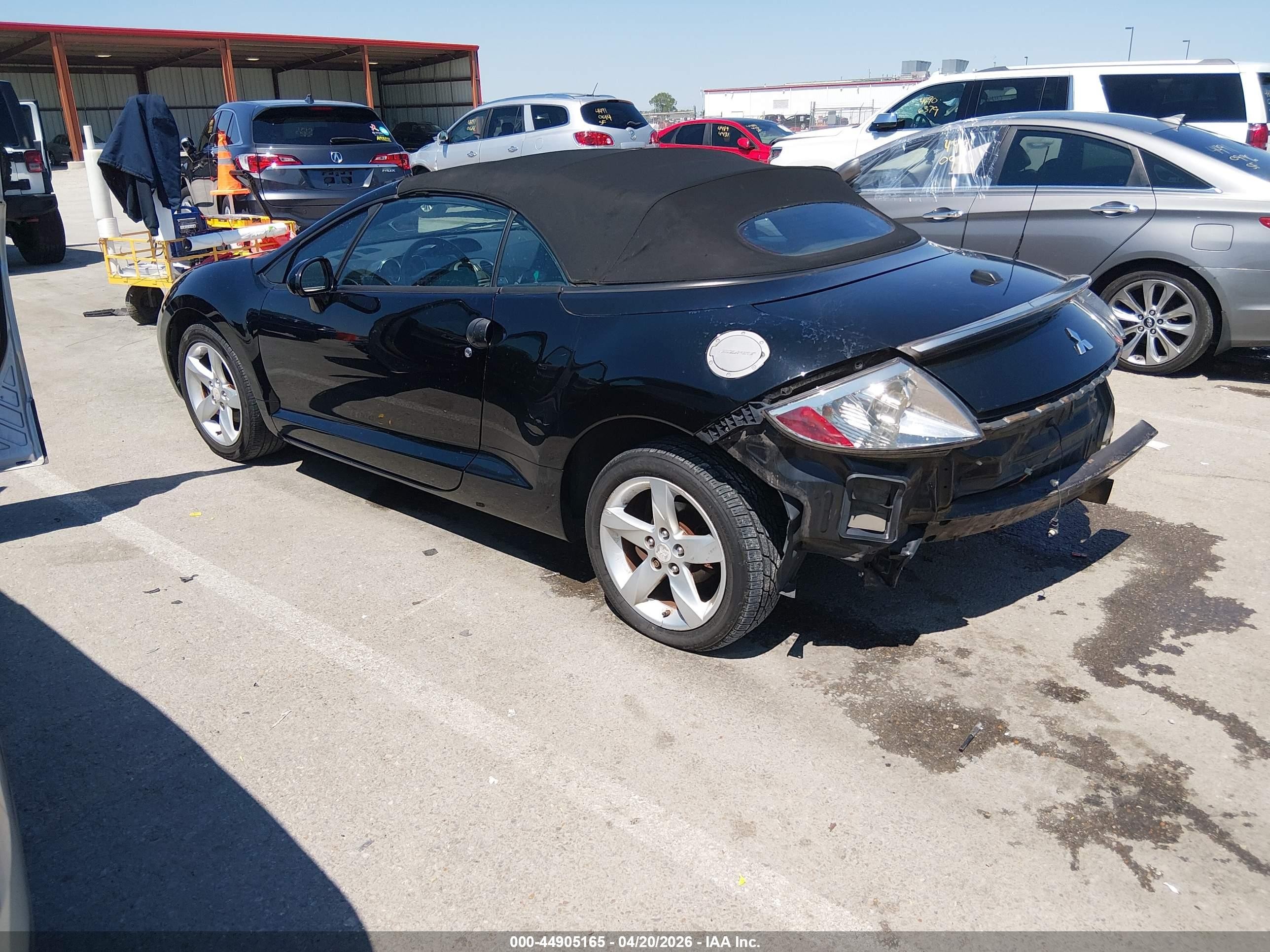 2008 Mitsubishi Eclipse Spyder Gs Black vin: 4A3AL25F08E008566