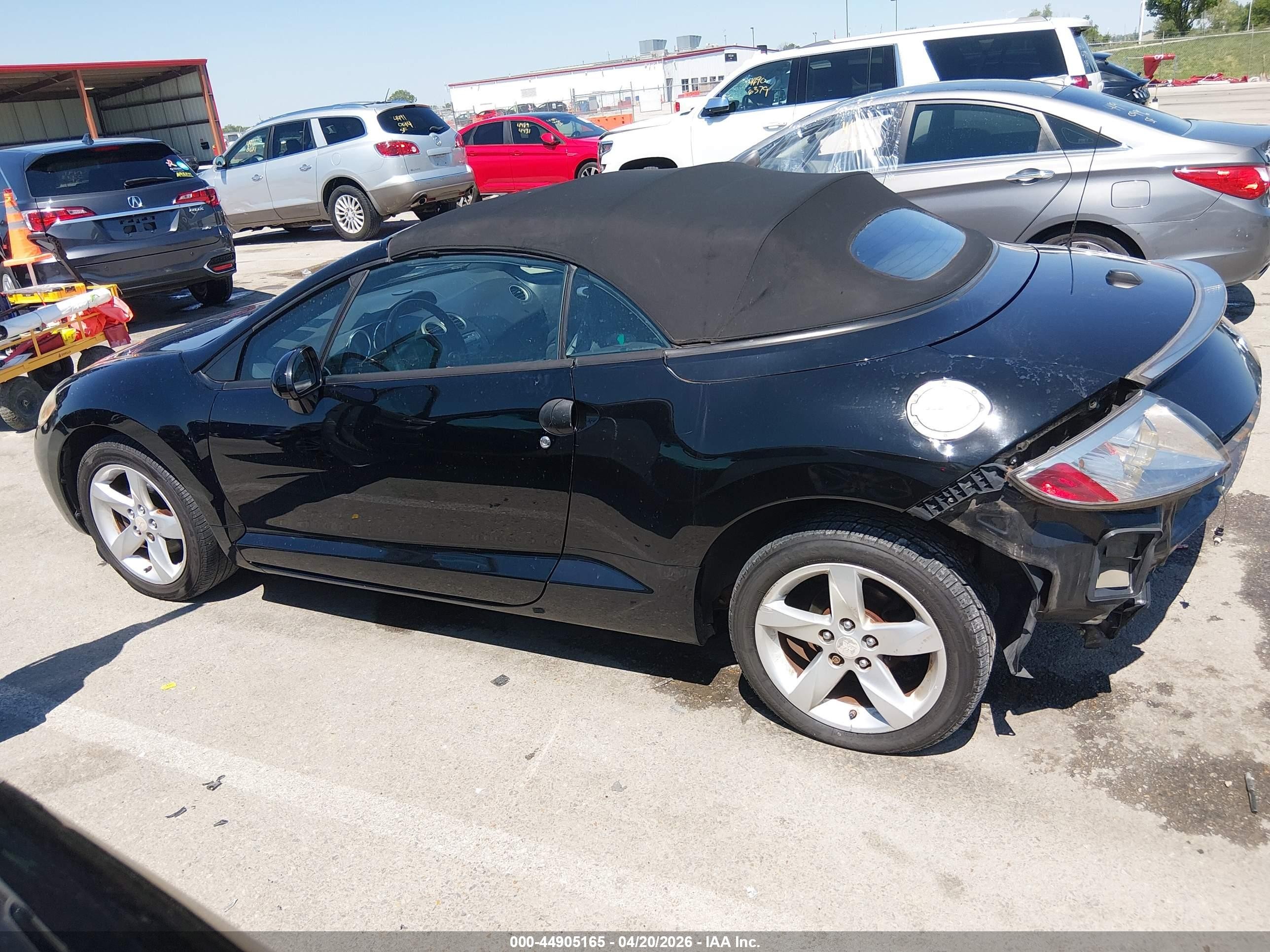 2008 Mitsubishi Eclipse Spyder Gs Black vin: 4A3AL25F08E008566