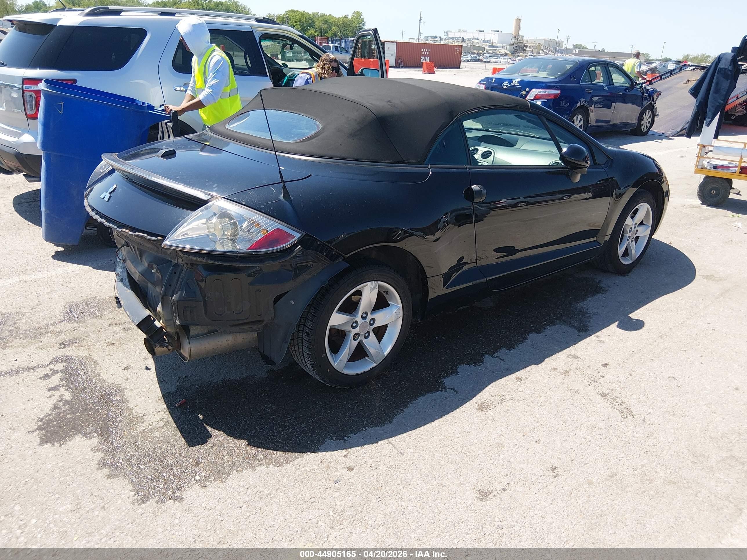 2008 Mitsubishi Eclipse Spyder Gs Black vin: 4A3AL25F08E008566