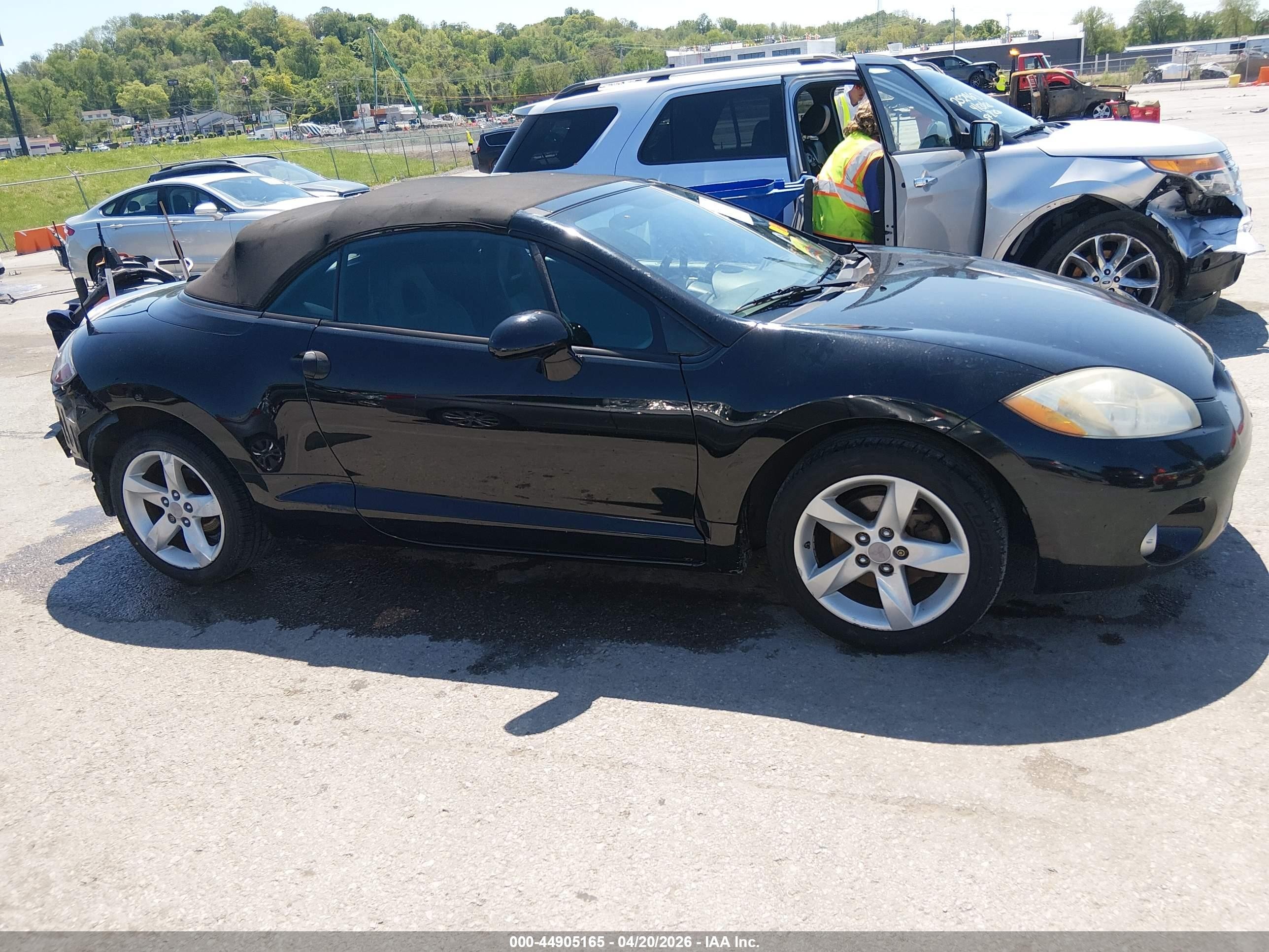 2008 Mitsubishi Eclipse Spyder Gs Black vin: 4A3AL25F08E008566