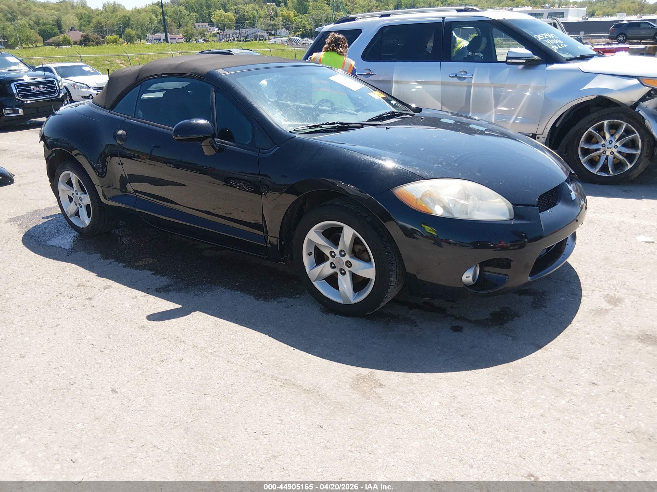 2008 Mitsubishi Eclipse Spyder Gs Black vin: 4A3AL25F08E008566