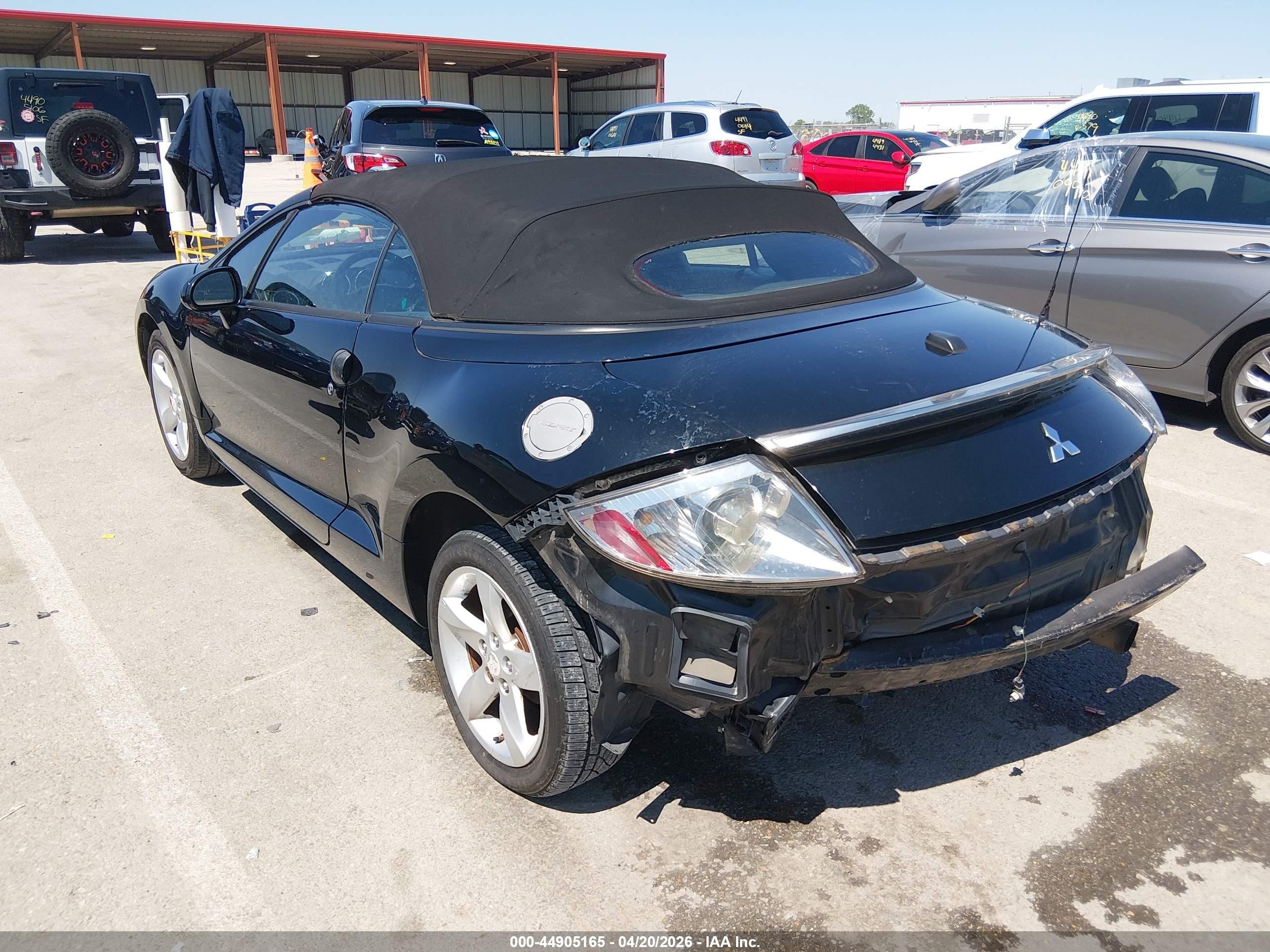 2008 Mitsubishi Eclipse Spyder Gs Black vin: 4A3AL25F08E008566
