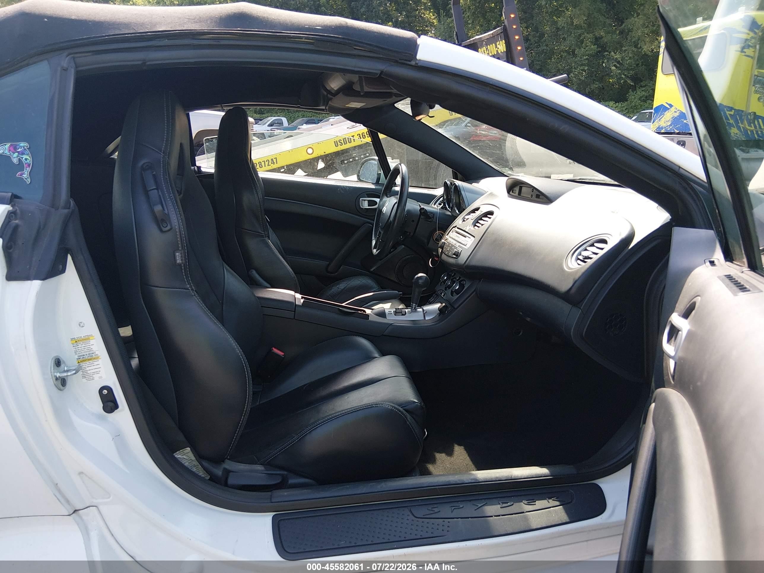 2008 Mitsubishi Eclipse Spyder Gs White vin: 4A3AL25F08E035394