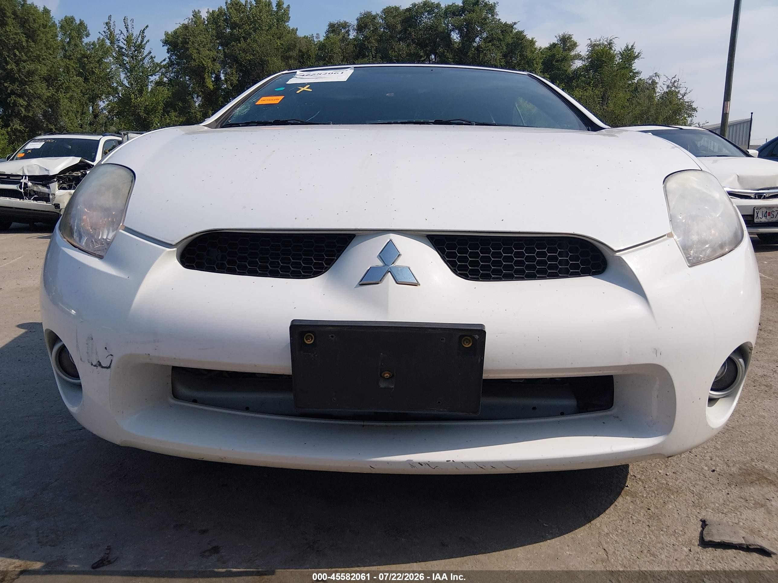 2008 Mitsubishi Eclipse Spyder Gs White vin: 4A3AL25F08E035394