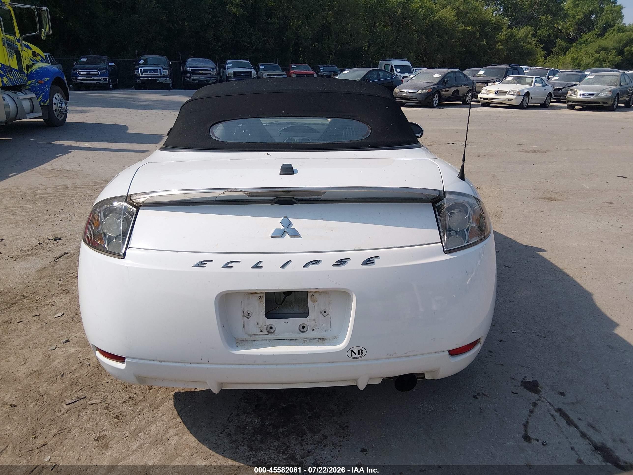 2008 Mitsubishi Eclipse Spyder Gs White vin: 4A3AL25F08E035394