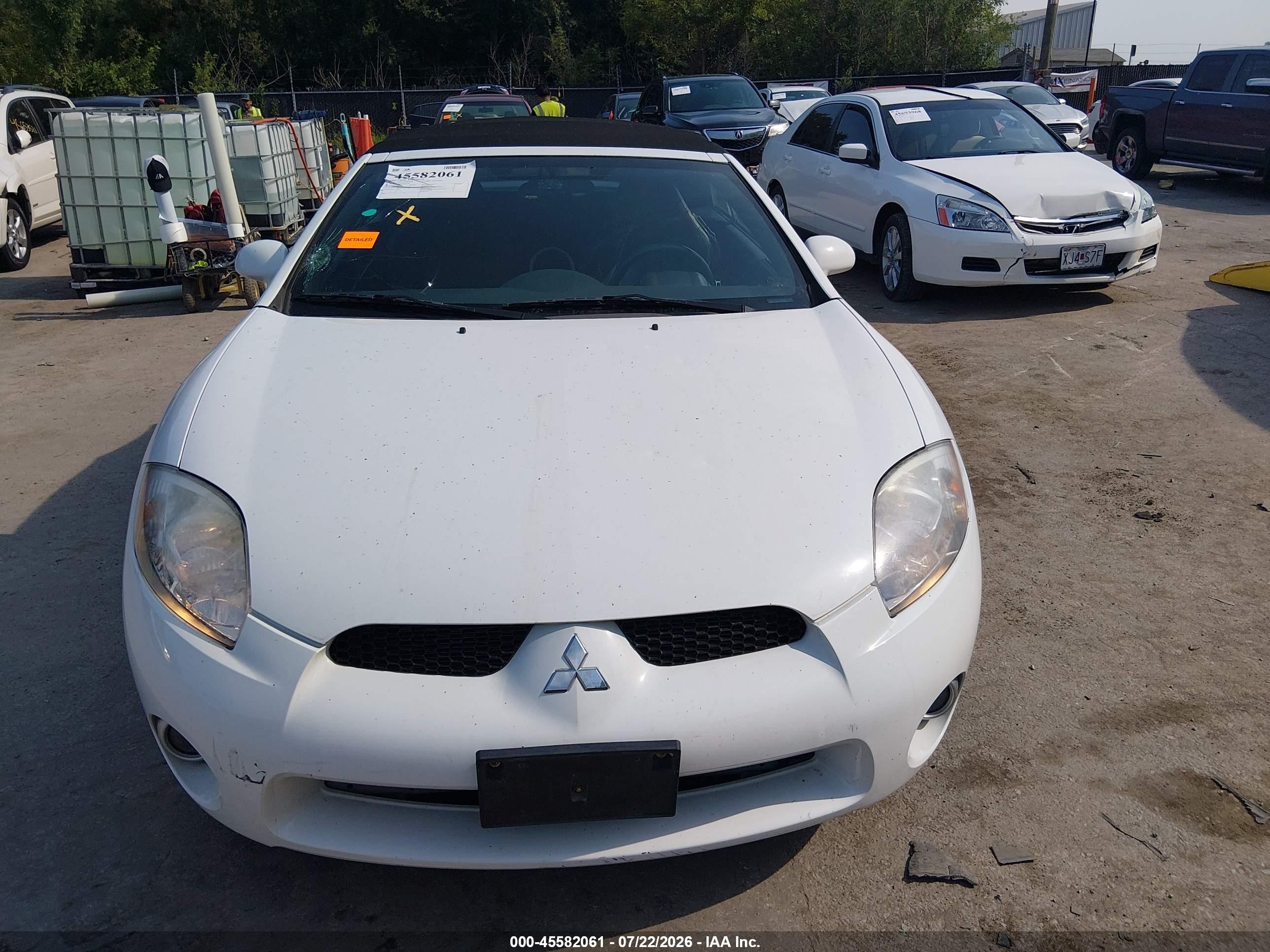 2008 Mitsubishi Eclipse Spyder Gs White vin: 4A3AL25F08E035394