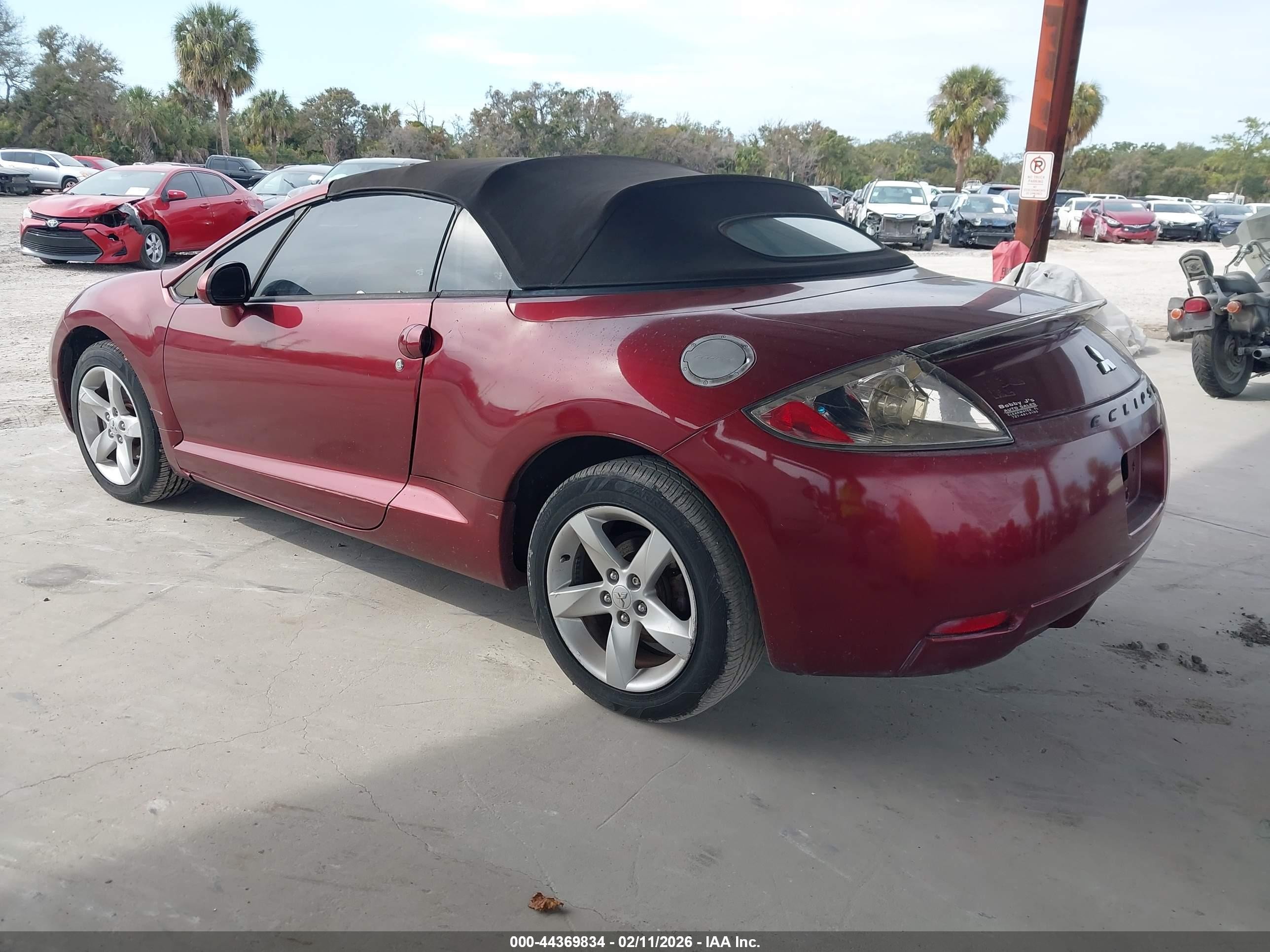 2007 Mitsubishi Eclipse Spyder Gs Maroon vin: 4A3AL25F17E033314