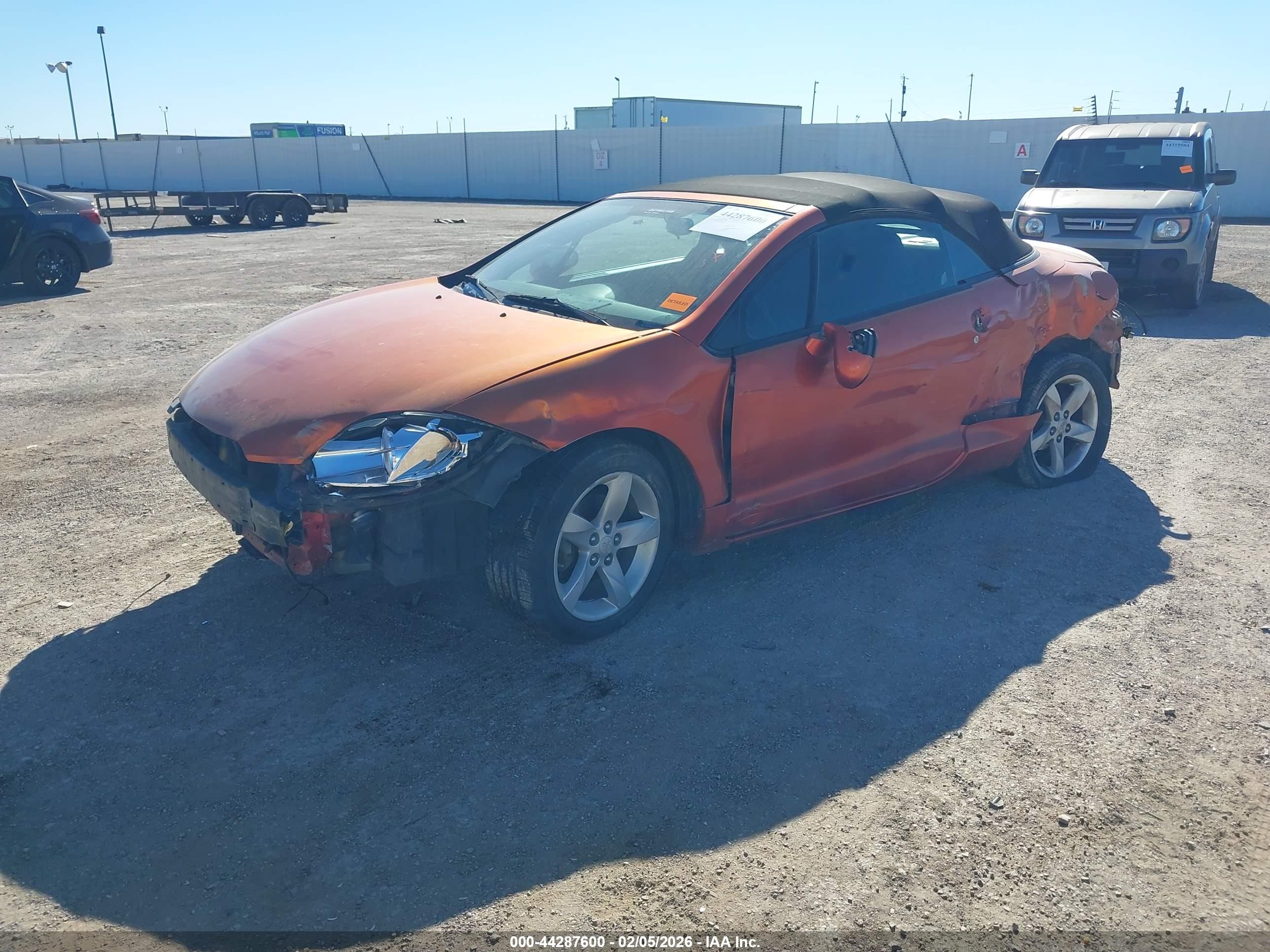 2008 Mitsubishi Eclipse Spyder Gs Оранжевый vin: 4A3AL25F28E001117