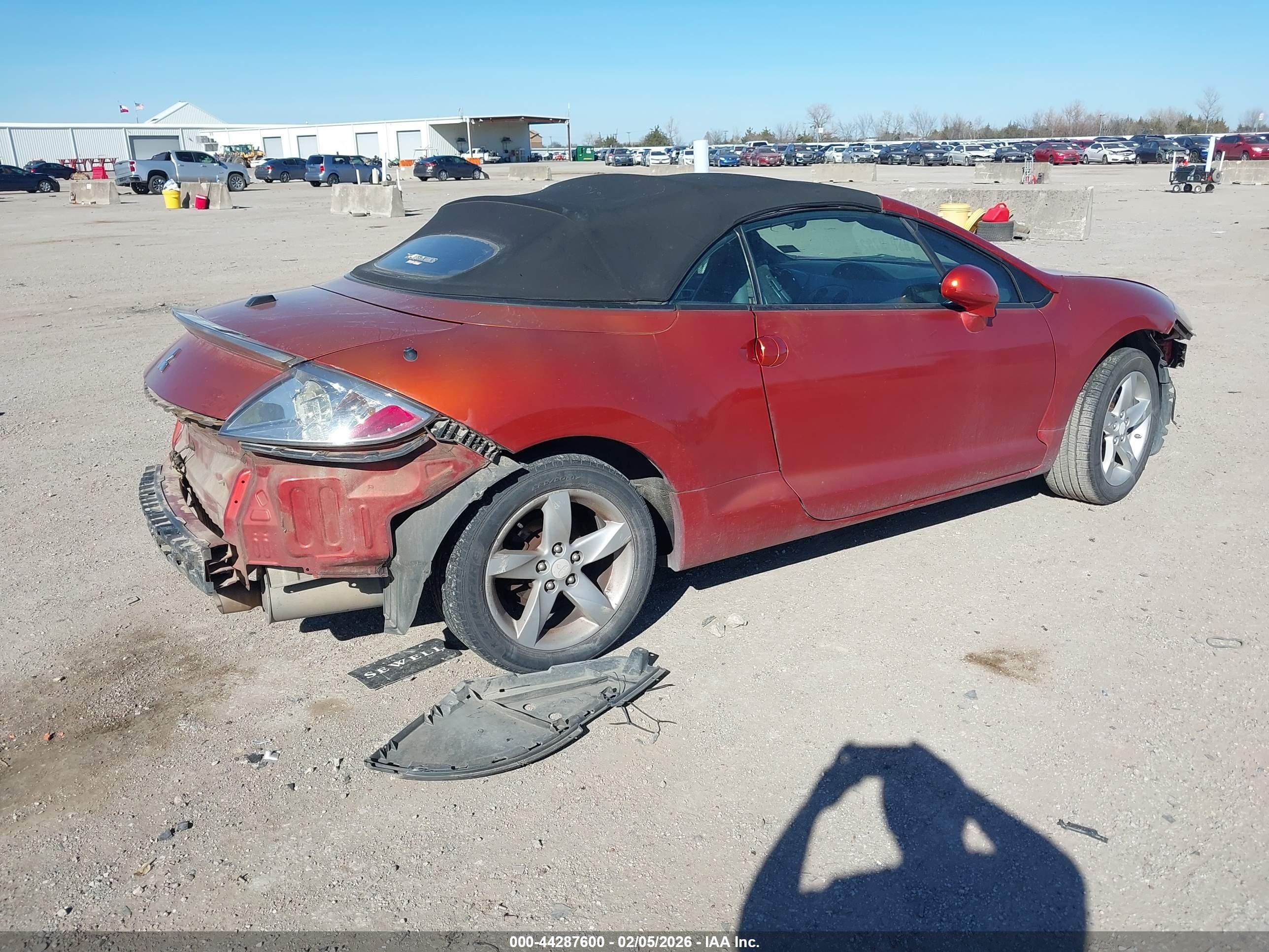 2008 Mitsubishi Eclipse Spyder Gs Оранжевый vin: 4A3AL25F28E001117
