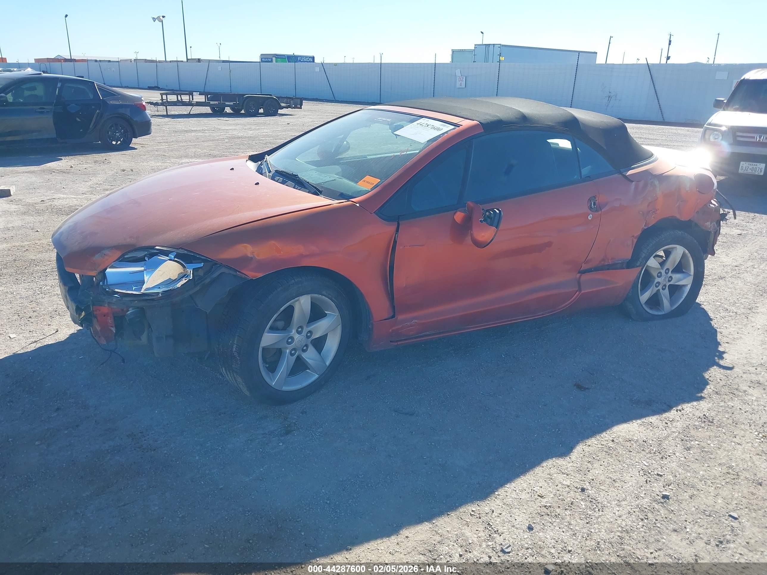 2008 Mitsubishi Eclipse Spyder Gs Оранжевый vin: 4A3AL25F28E001117