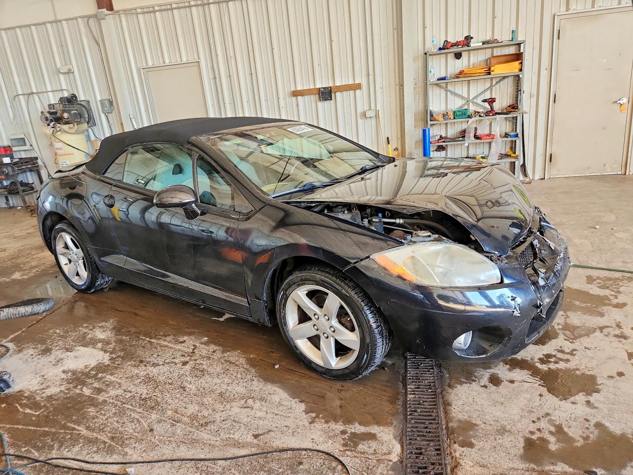 2008 Mitsubishi Eclipse Spyder Gs Черный vin: 4A3AL25F28E008827