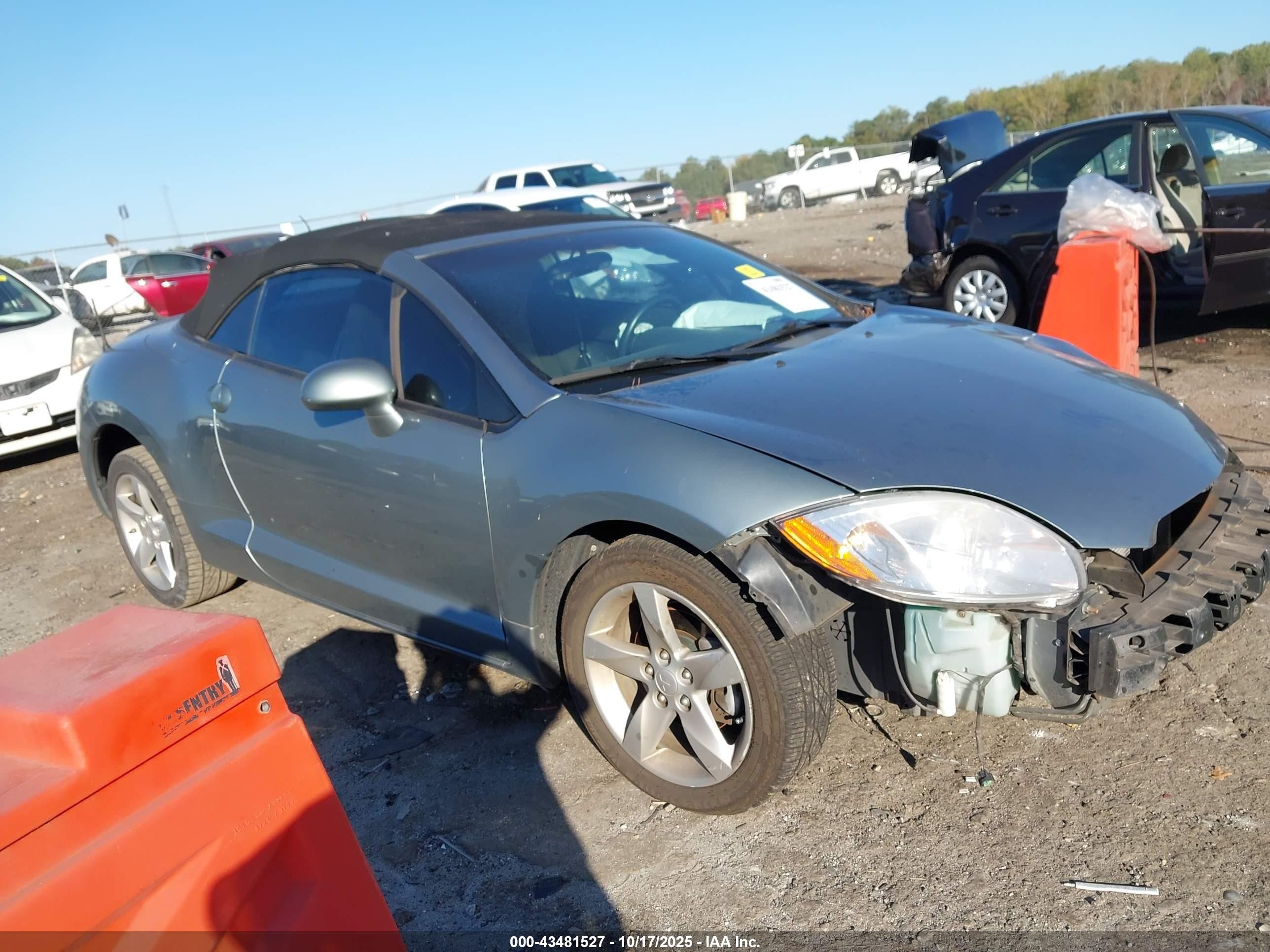 2008 Mitsubishi Eclipse Spyder Gs Teal vin: 4A3AL25F28E039625