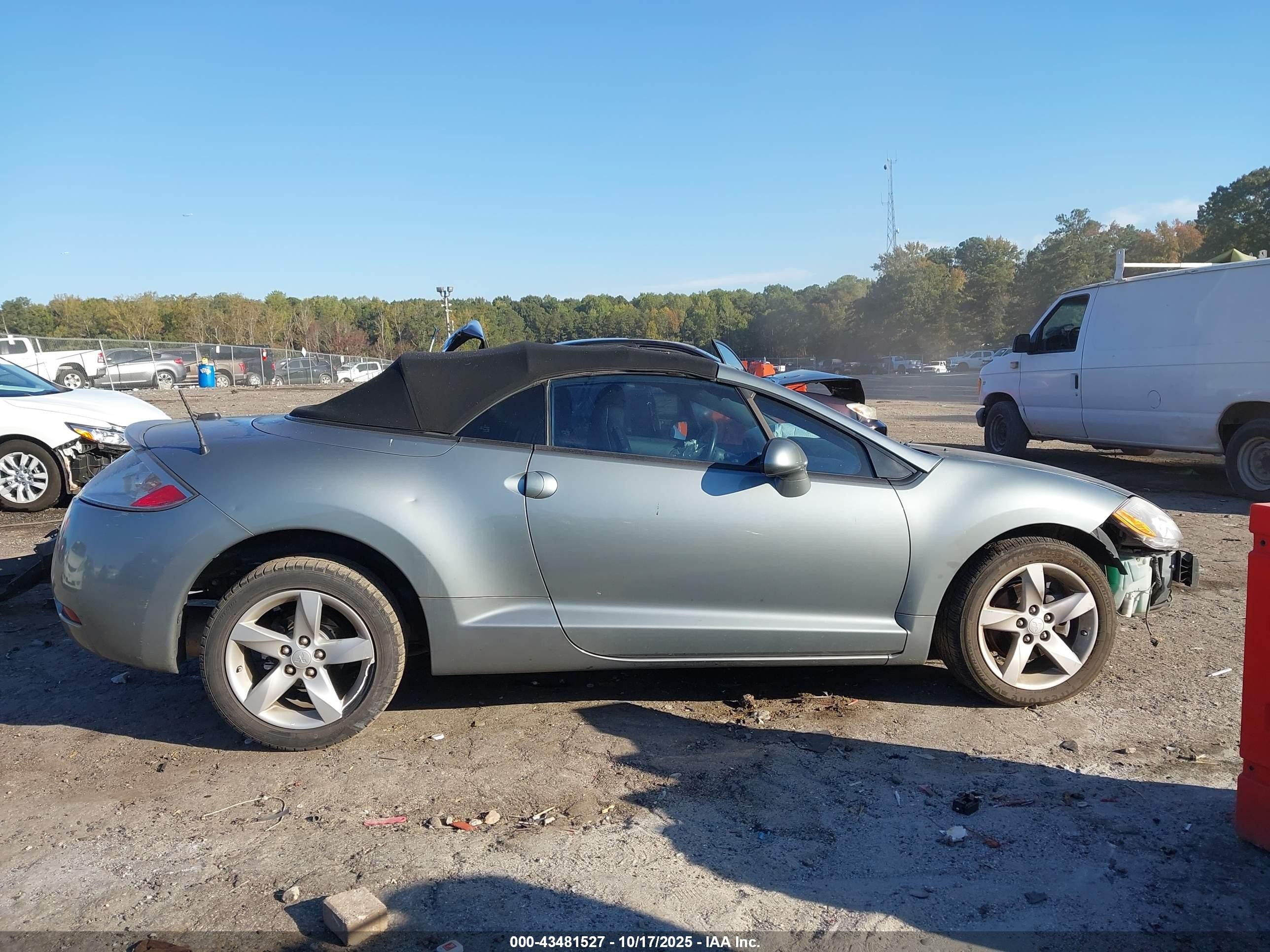 2008 Mitsubishi Eclipse Spyder Gs Бирюзовый vin: 4A3AL25F28E039625