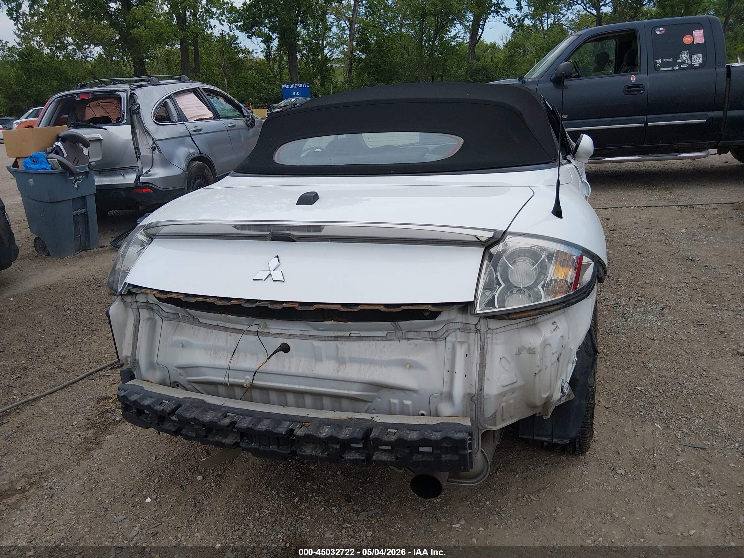 2009 Mitsubishi Eclipse Spyder Gs White vin: 4A3AL25F29E030036