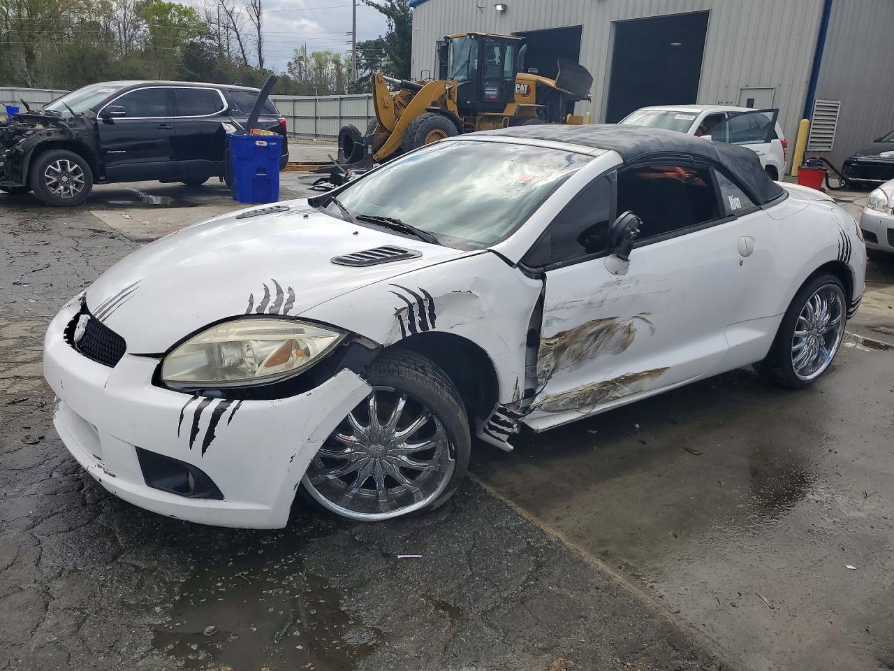 2009 Mitsubishi Eclipse Spyder Gs White vin: 4A3AL25F29E039397