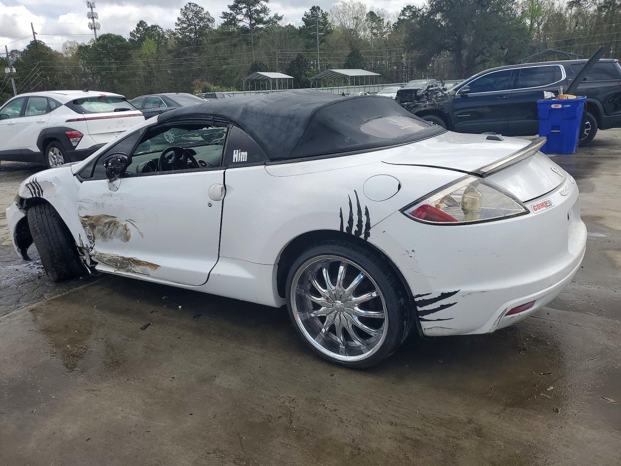 2009 Mitsubishi Eclipse Spyder Gs White vin: 4A3AL25F29E039397