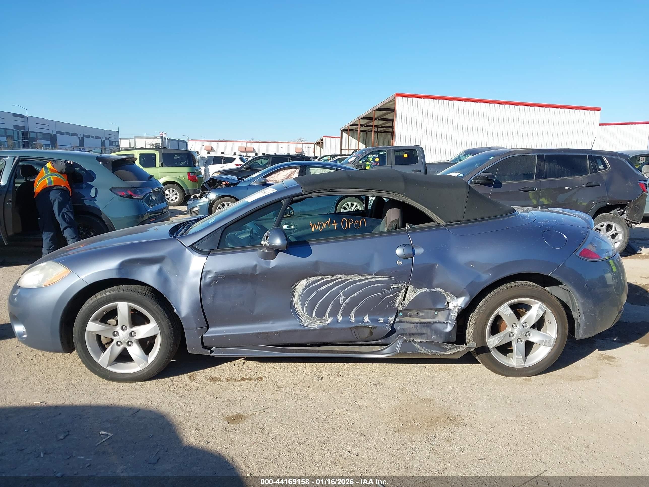 2008 Mitsubishi Eclipse Spyder Gs Blue vin: 4A3AL25F38E003216