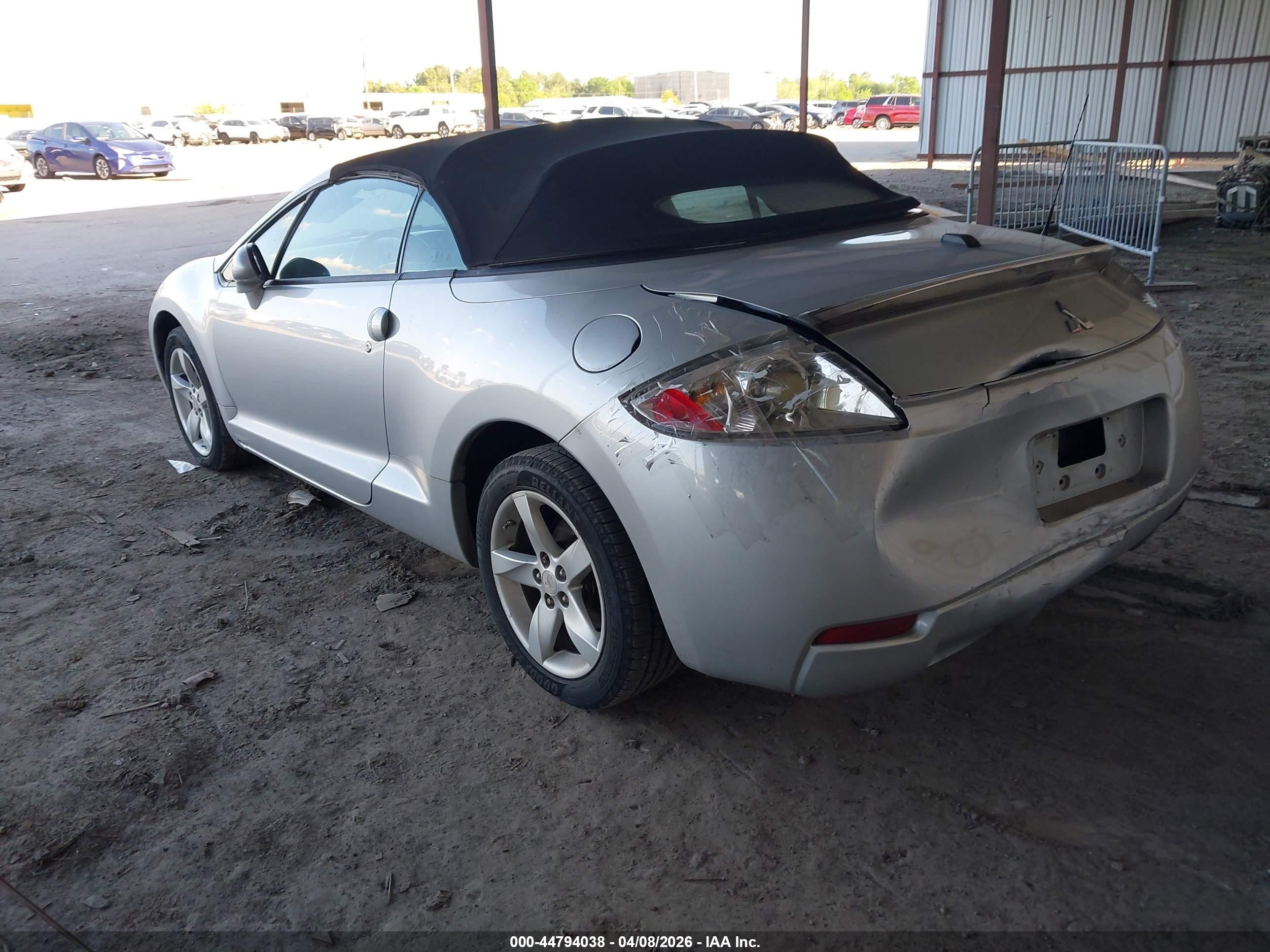 2008 Mitsubishi Eclipse Spyder Gs Silver vin: 4A3AL25F48E026990