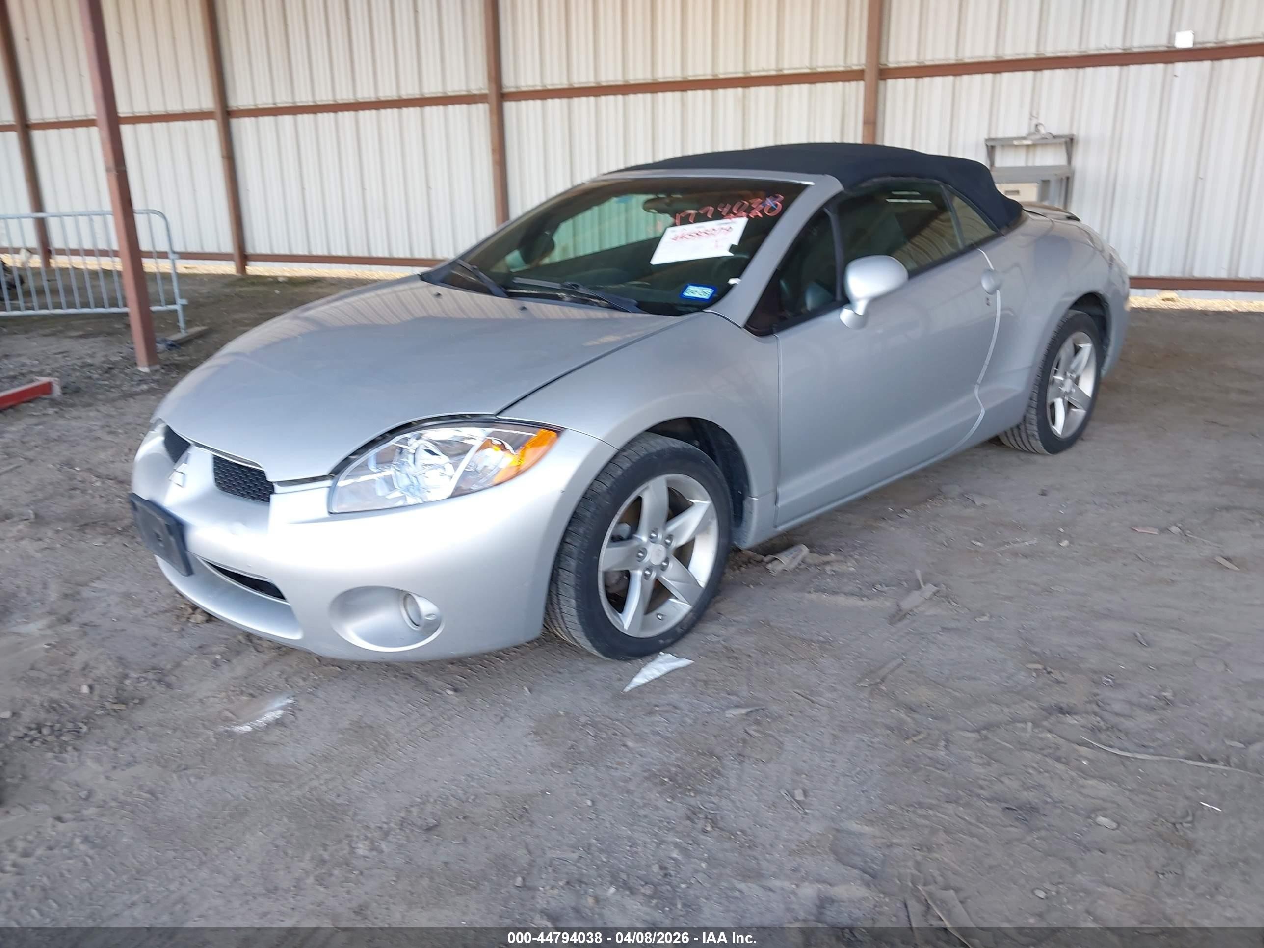 2008 Mitsubishi Eclipse Spyder Gs Silver vin: 4A3AL25F48E026990