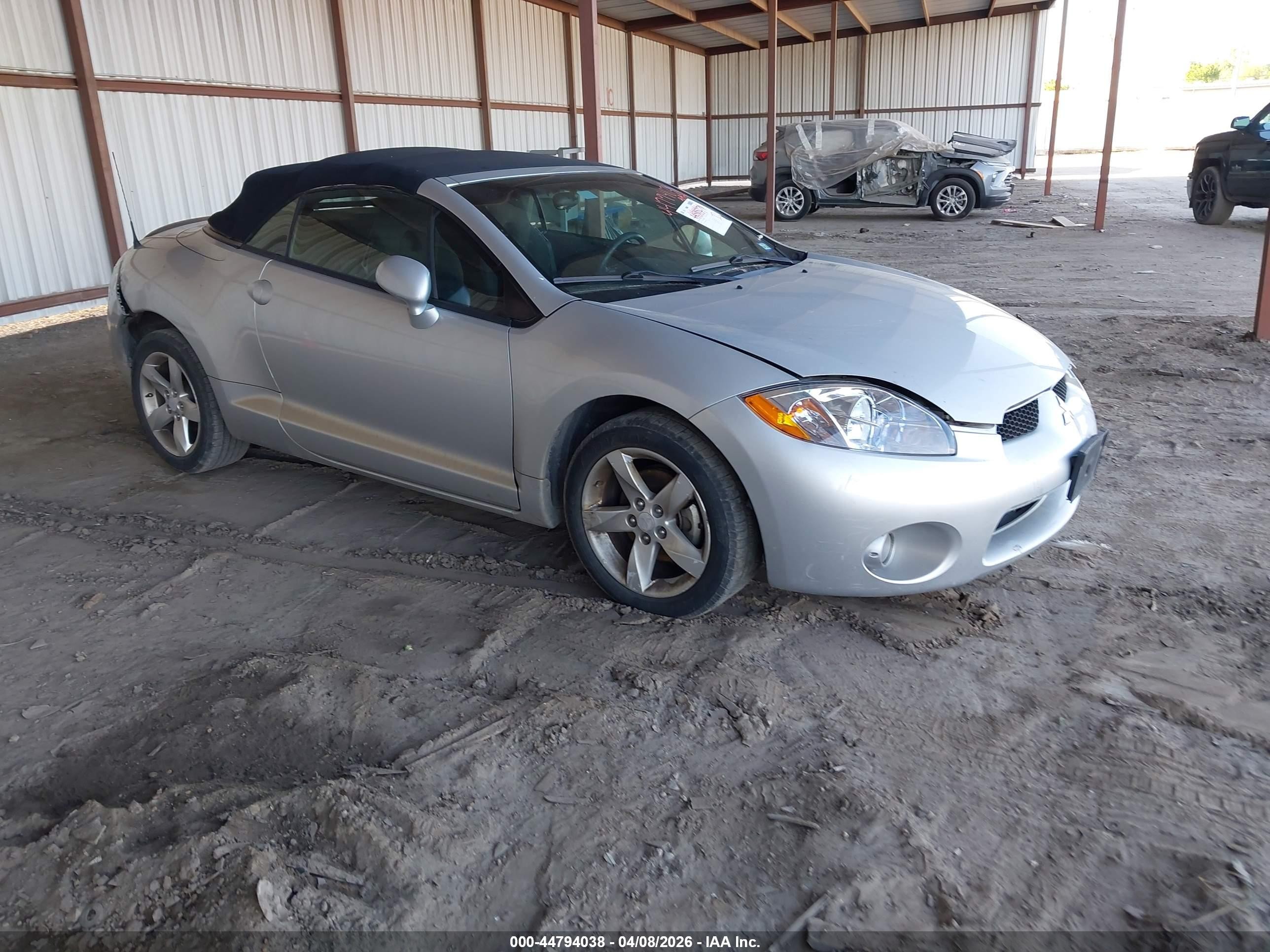 2008 Mitsubishi Eclipse Spyder Gs Серебряный vin: 4A3AL25F48E026990