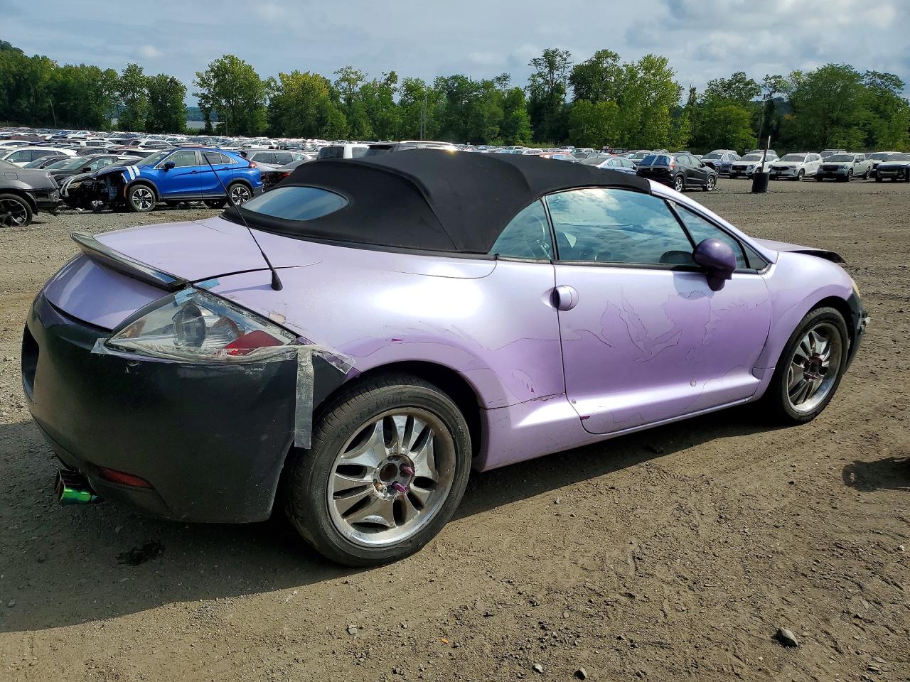 2007 Mitsubishi Eclipse Spyder Gs Purple vin: 4A3AL25F57E028780
