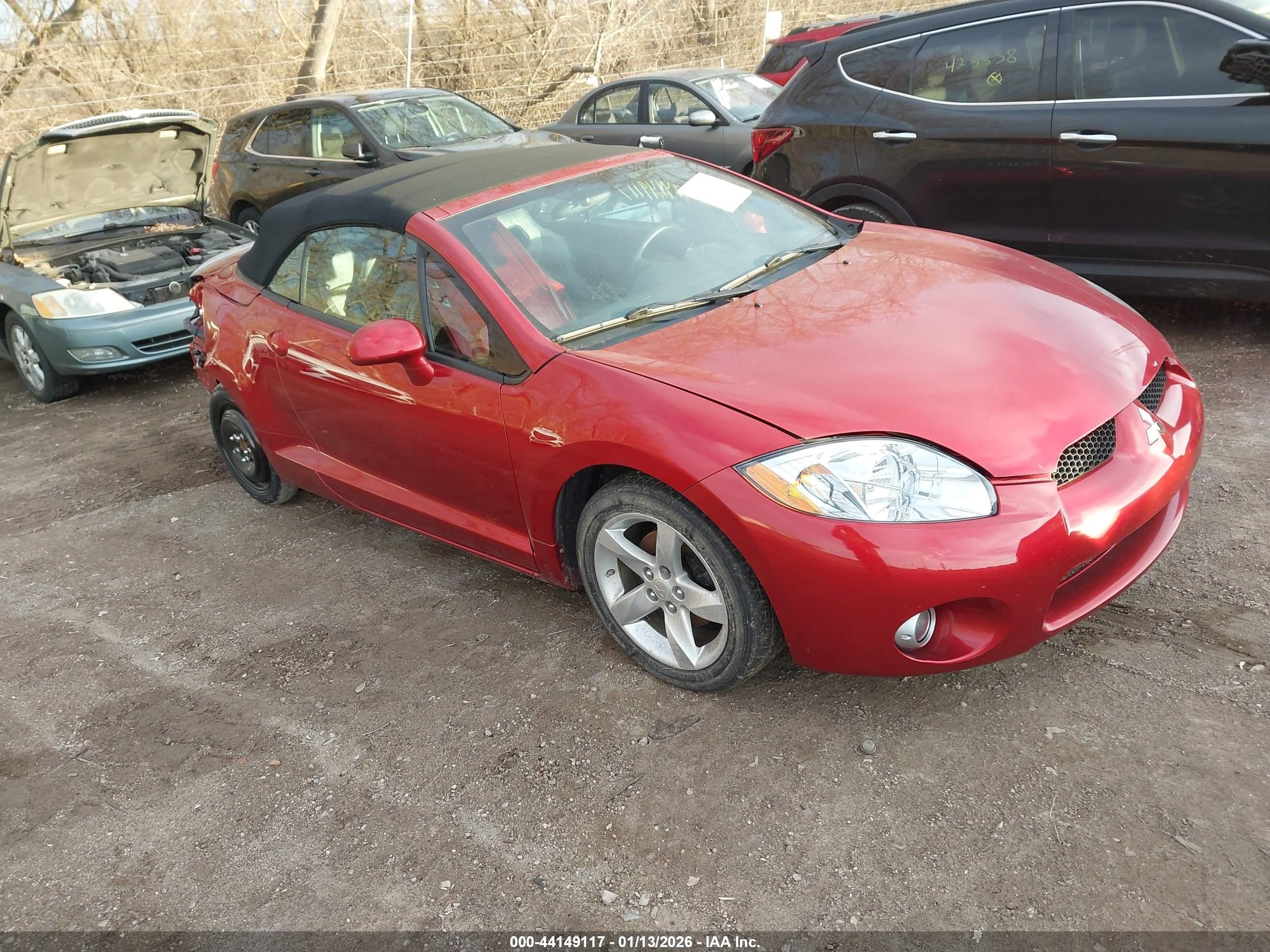 2008 Mitsubishi Eclipse Spyder Gs Red vin: 4A3AL25F58E006179