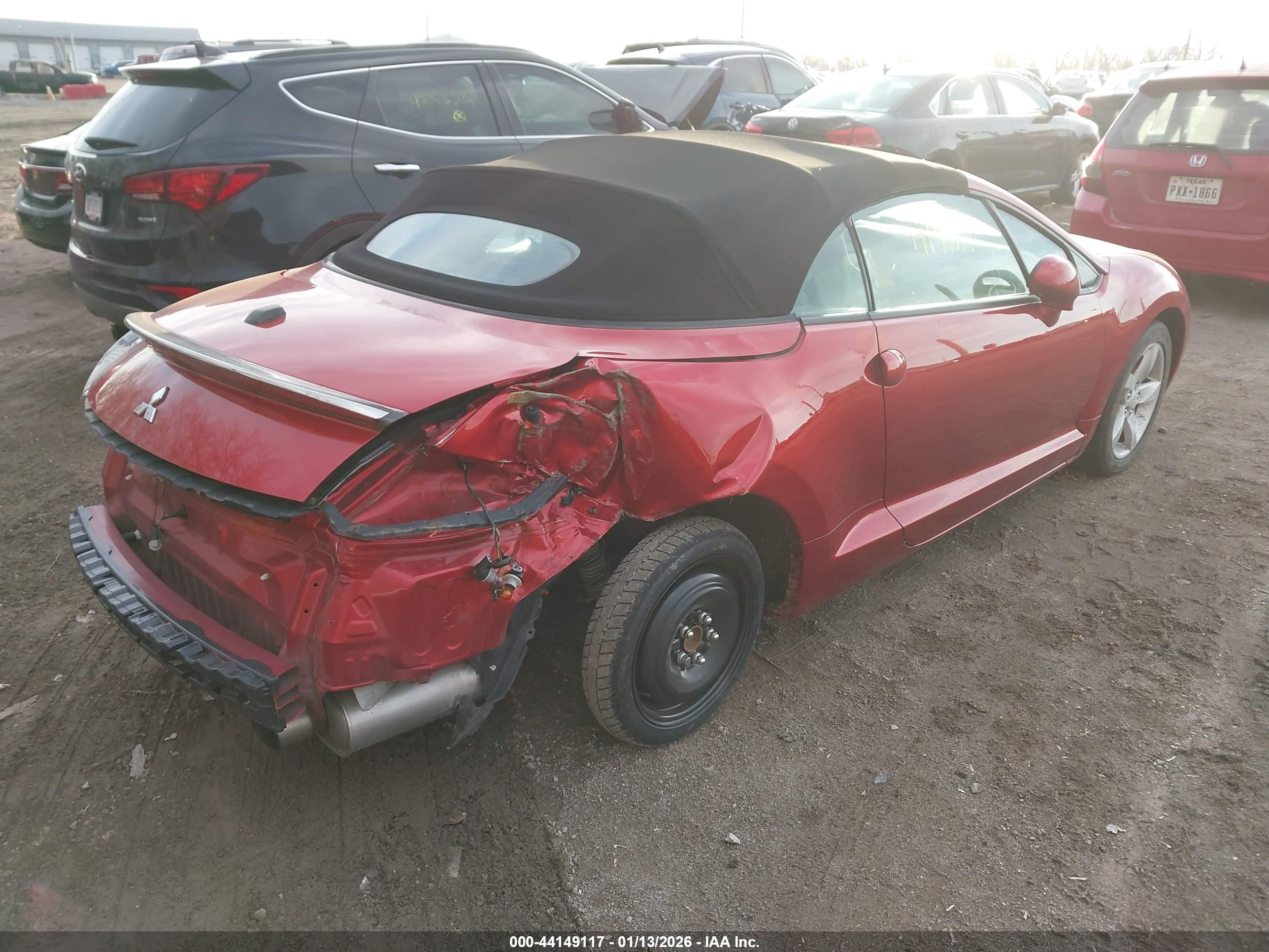 2008 Mitsubishi Eclipse Spyder Gs Red vin: 4A3AL25F58E006179