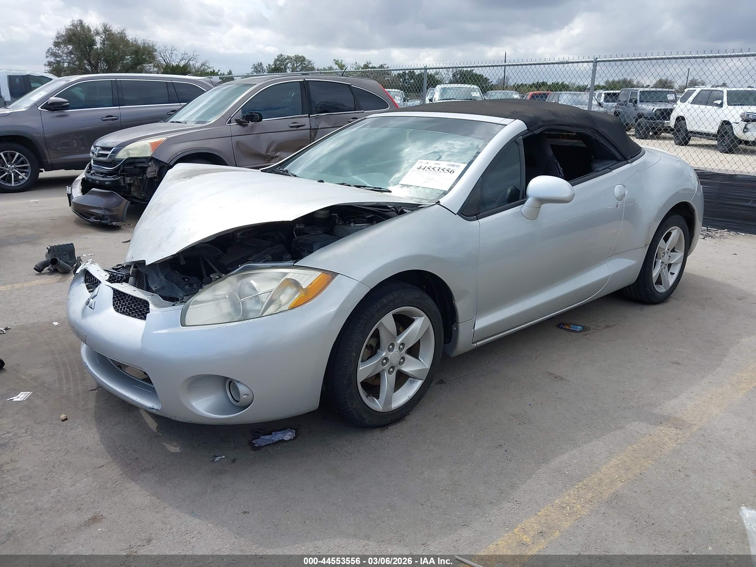 2008 Mitsubishi Eclipse Spyder Gs Silver vin: 4A3AL25F58E038906