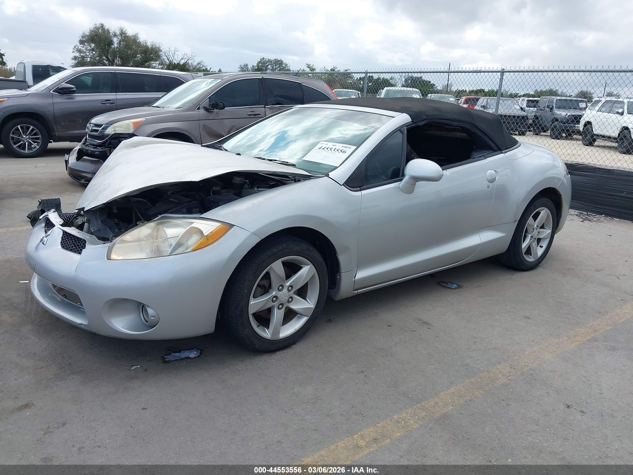 2008 Mitsubishi Eclipse Spyder Gs Silver vin: 4A3AL25F58E038906