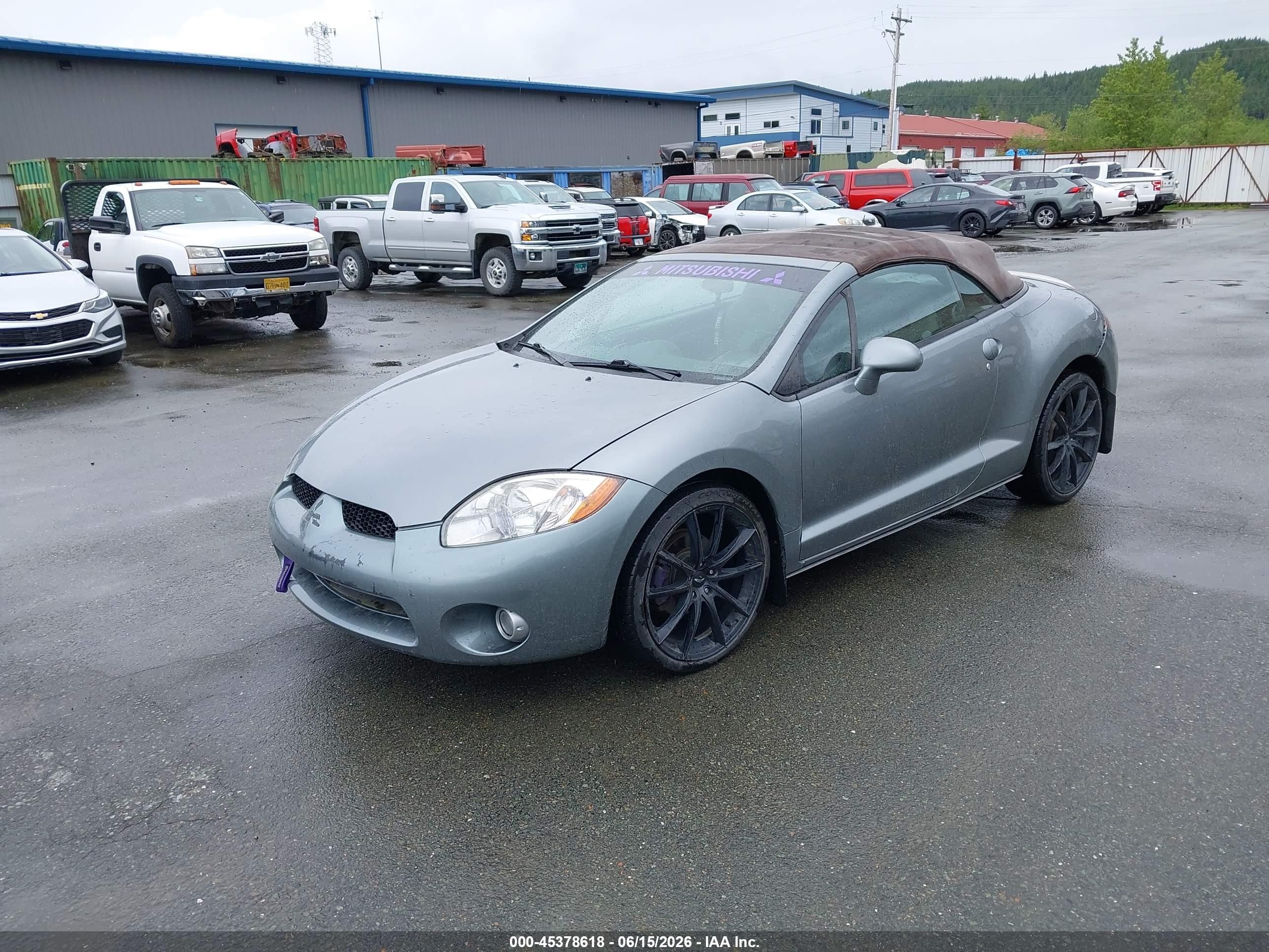 2007 Mitsubishi Eclipse Spyder Gs Light Blue vin: 4A3AL25F67E028108