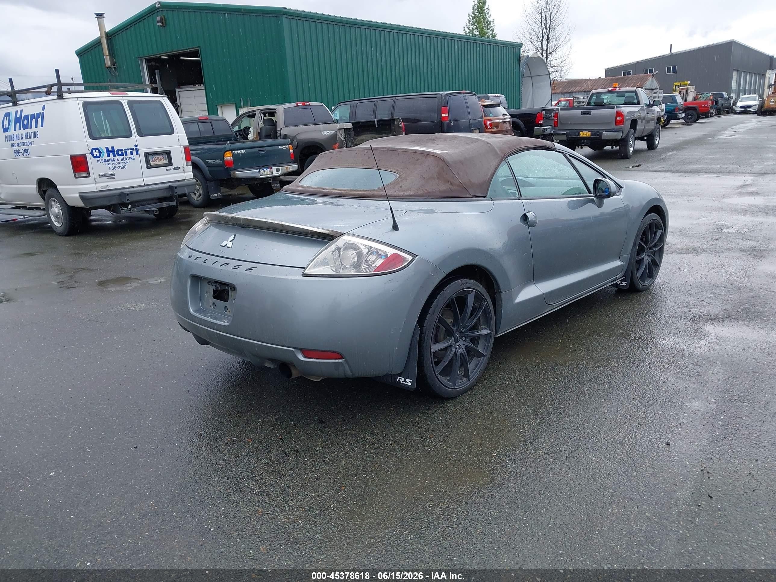 2007 Mitsubishi Eclipse Spyder Gs Light Blue vin: 4A3AL25F67E028108
