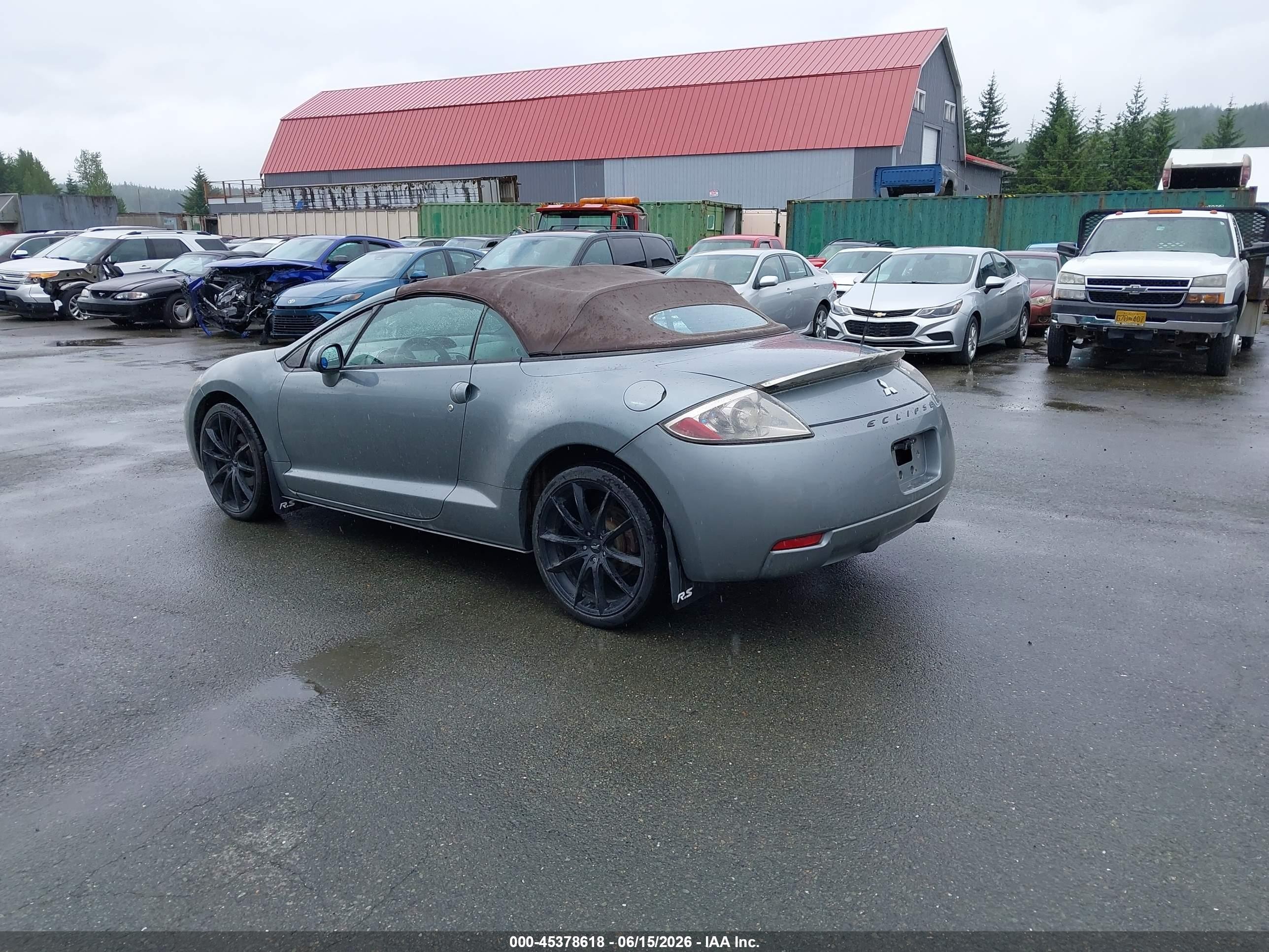 2007 Mitsubishi Eclipse Spyder Gs Light Blue vin: 4A3AL25F67E028108