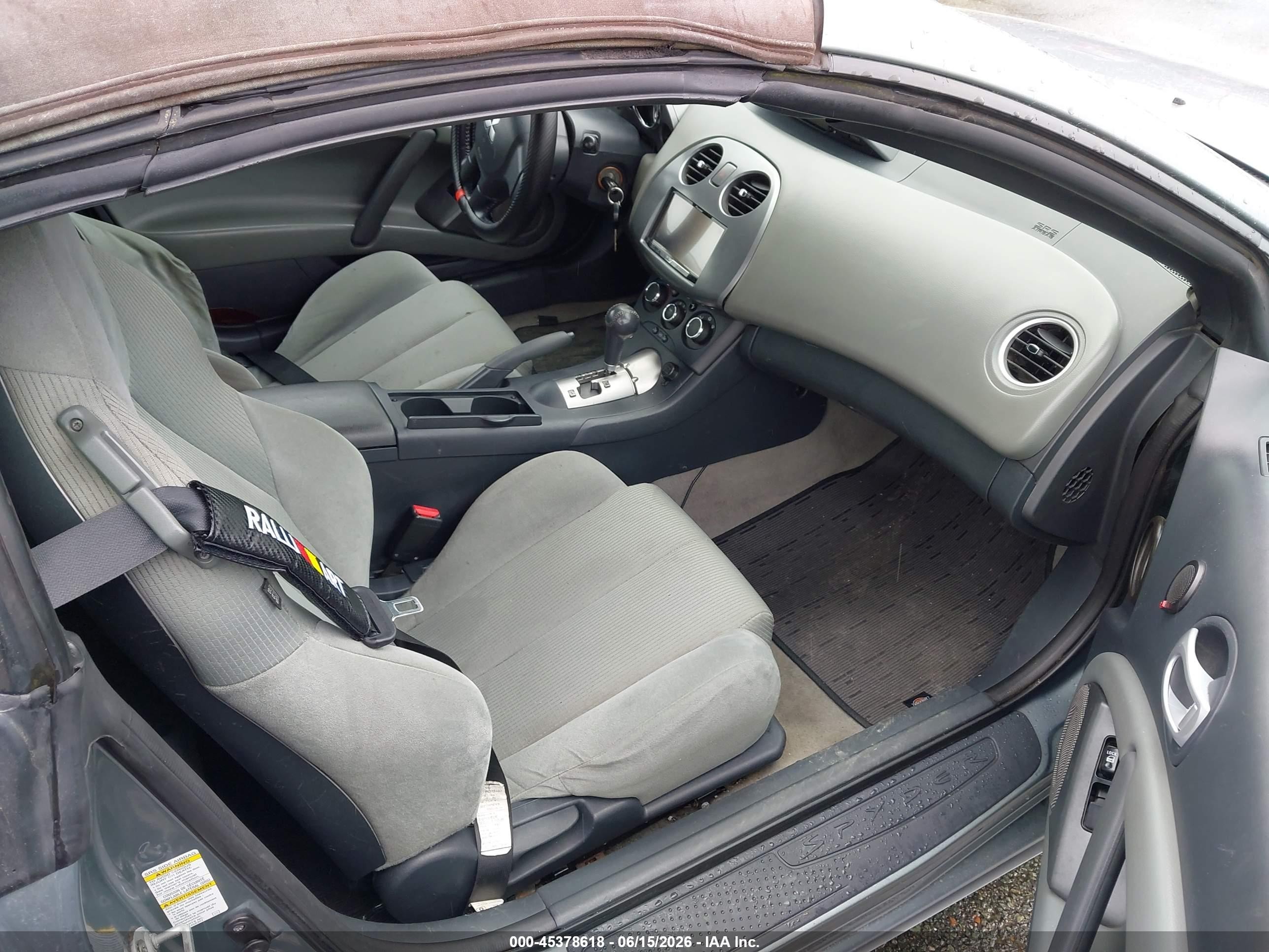2007 Mitsubishi Eclipse Spyder Gs Light Blue vin: 4A3AL25F67E028108