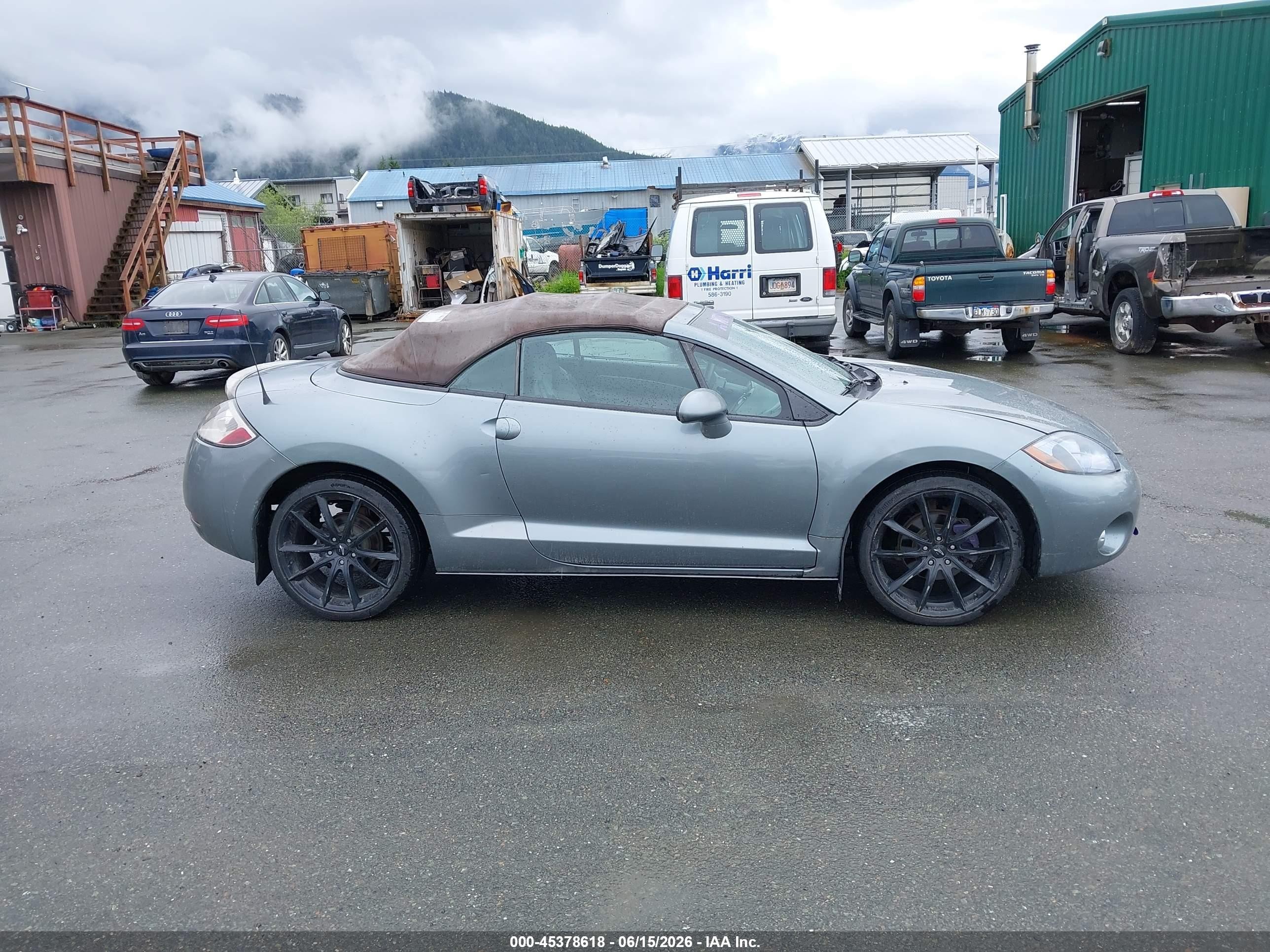 2007 Mitsubishi Eclipse Spyder Gs Light Blue vin: 4A3AL25F67E028108