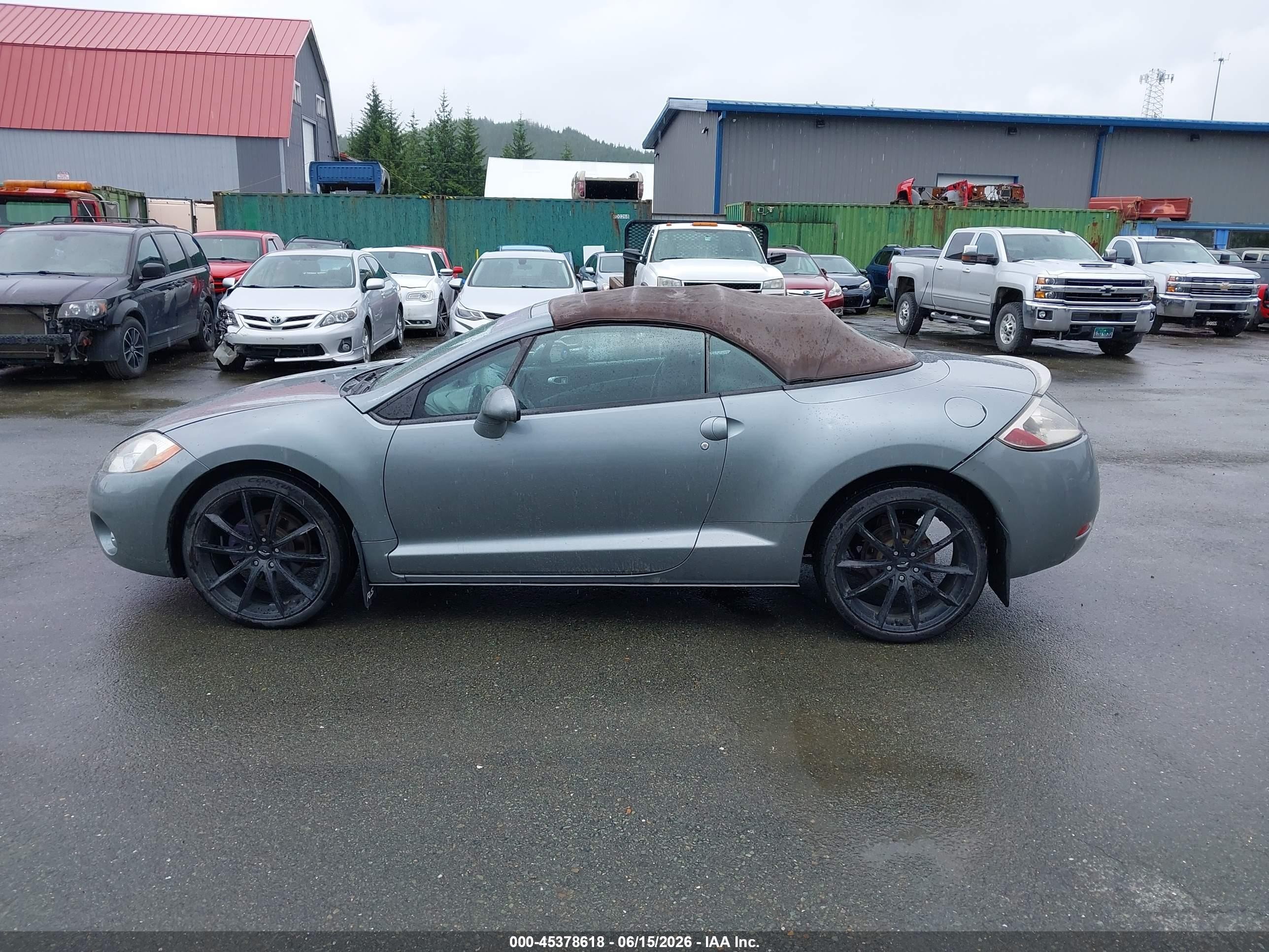 2007 Mitsubishi Eclipse Spyder Gs Light Blue vin: 4A3AL25F67E028108