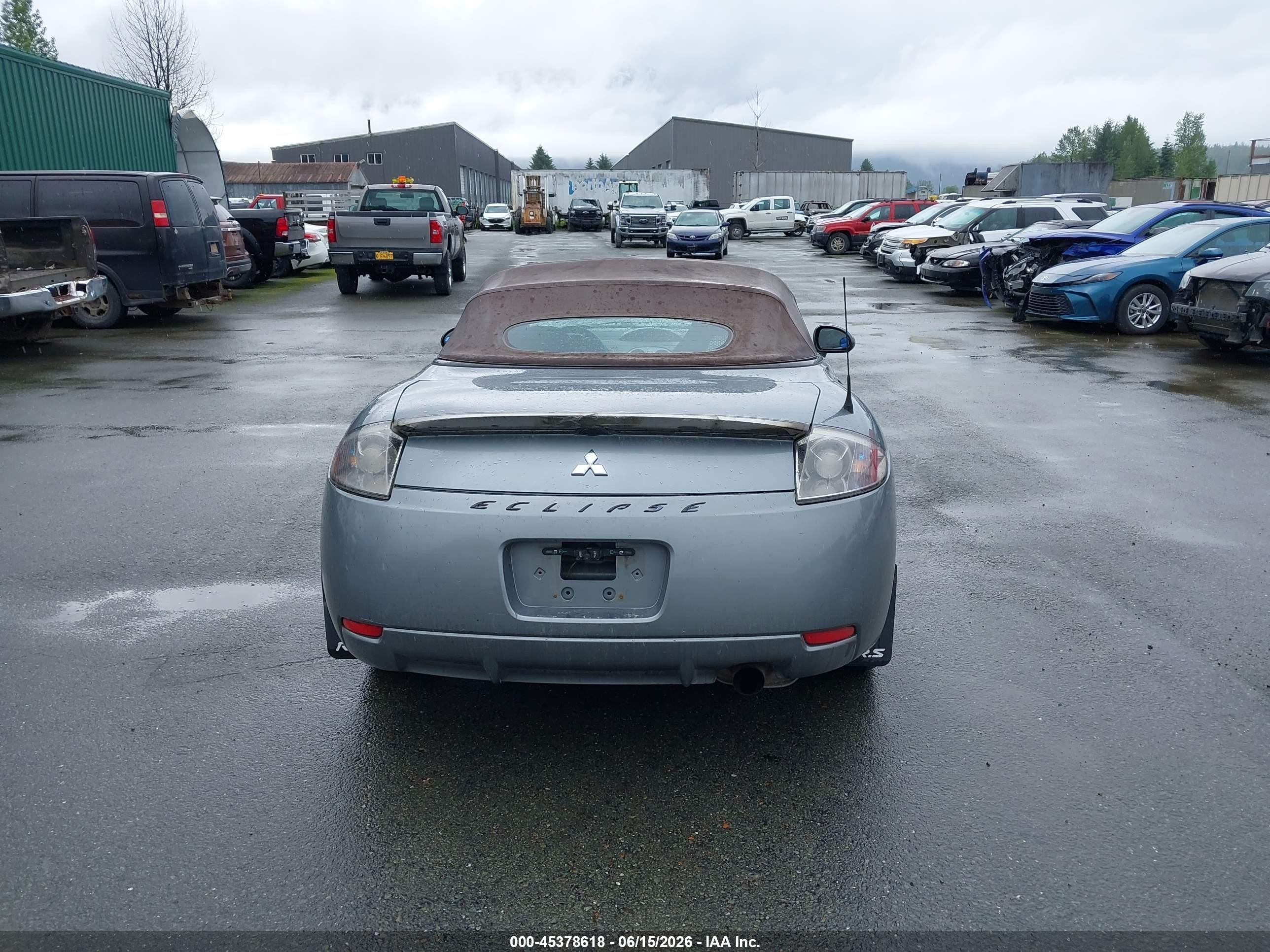 2007 Mitsubishi Eclipse Spyder Gs Light Blue vin: 4A3AL25F67E028108