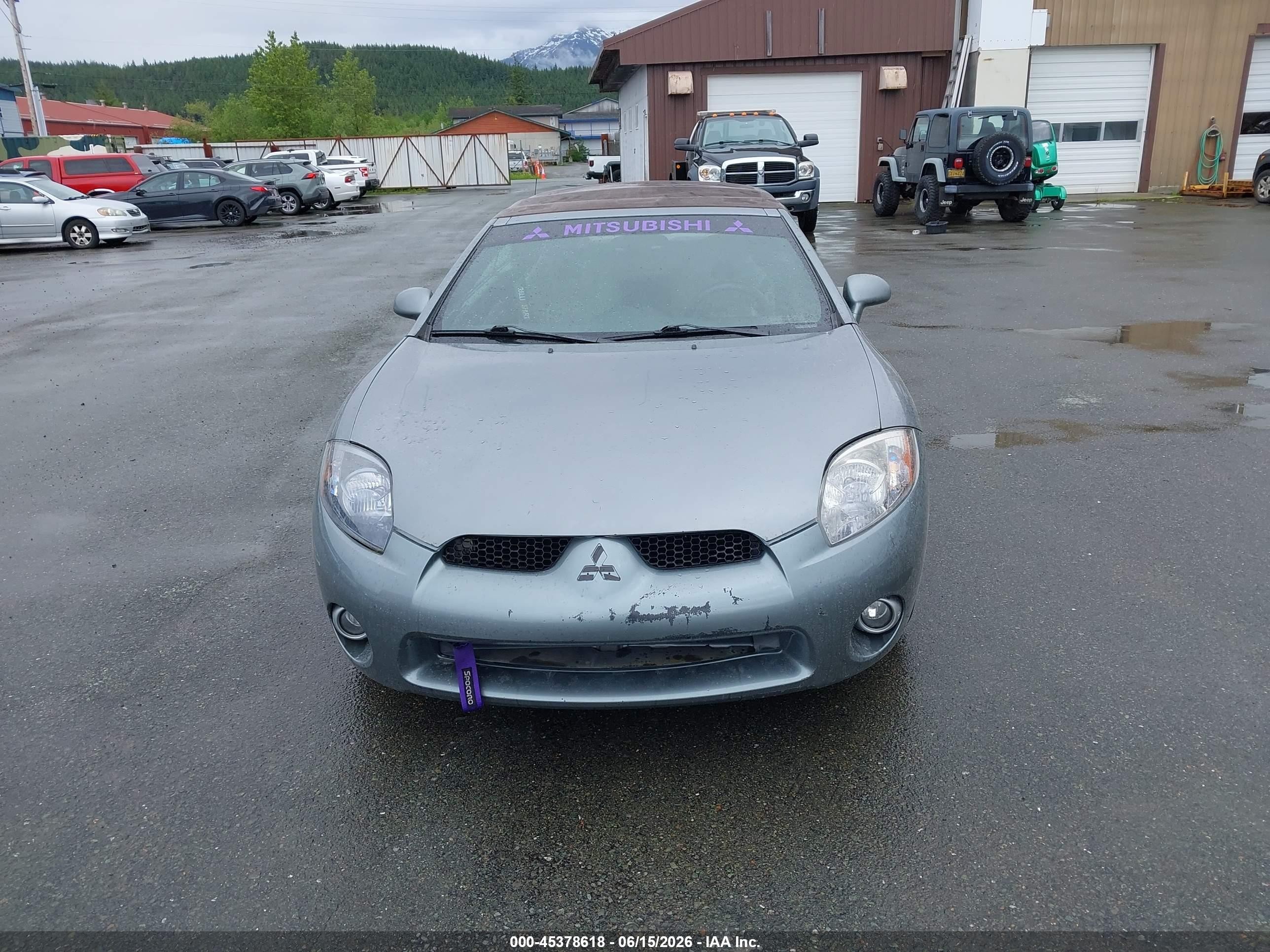 2007 Mitsubishi Eclipse Spyder Gs Light Blue vin: 4A3AL25F67E028108